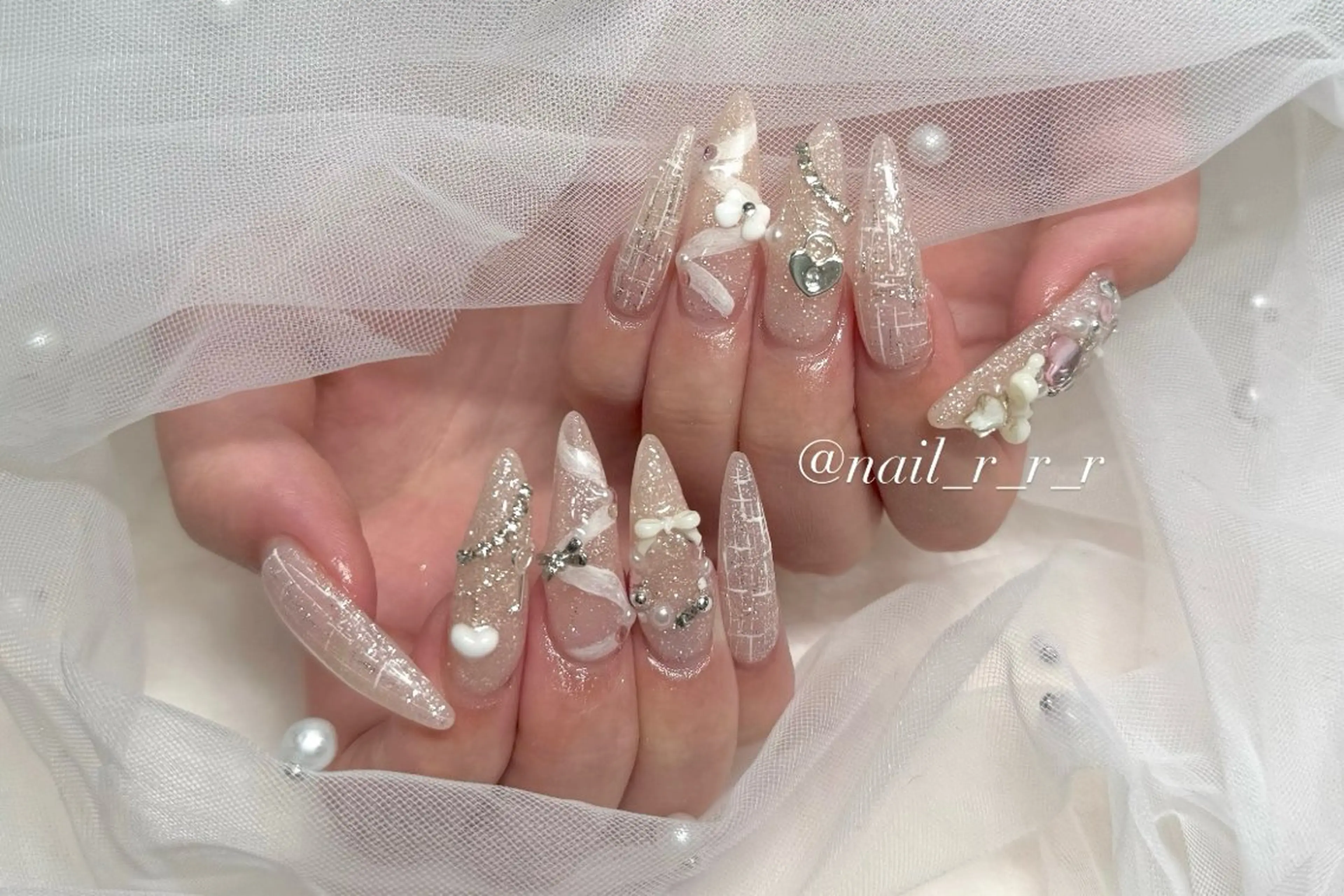 ネイル ロングネイル 持ち込み ハンドネイル 🫧Rio🫧ネイル /渋谷🫧ワンホンのネイルデザイン