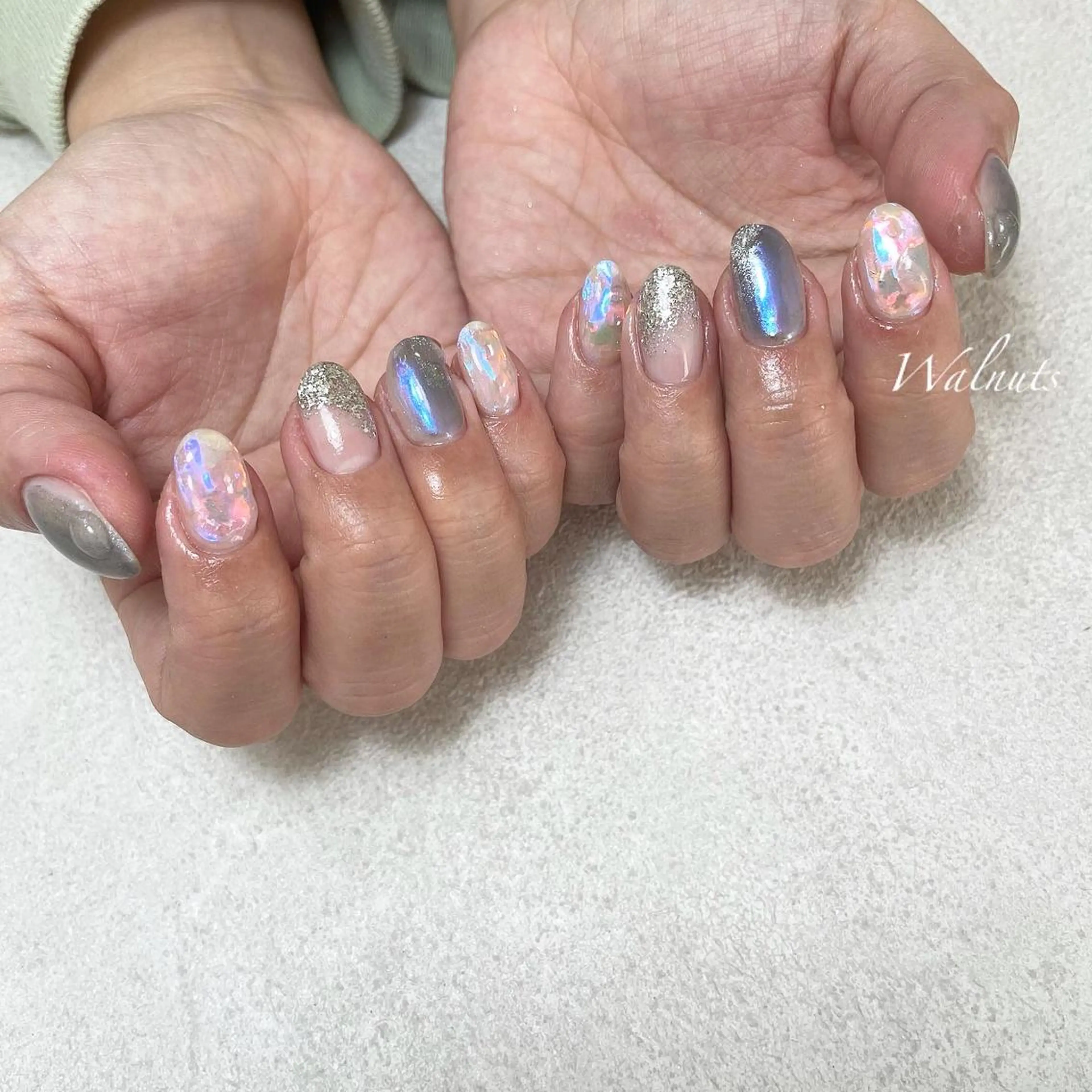 ネイル 氷ネイル・うるうるネイル esterella所属・Nail salon esterellaのネイルデザイン