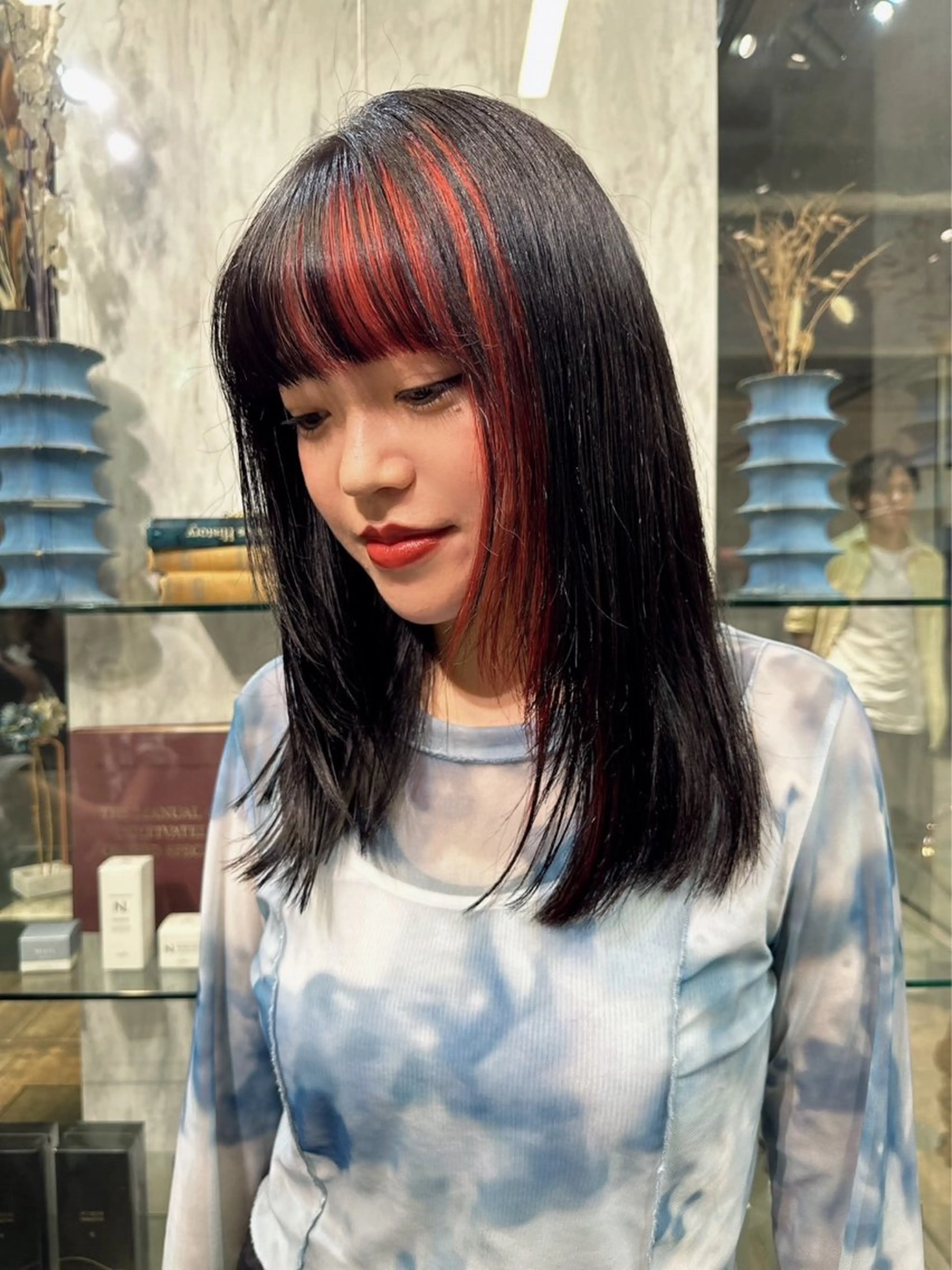 ロング カラー フクシマ ココのヘアスタイル