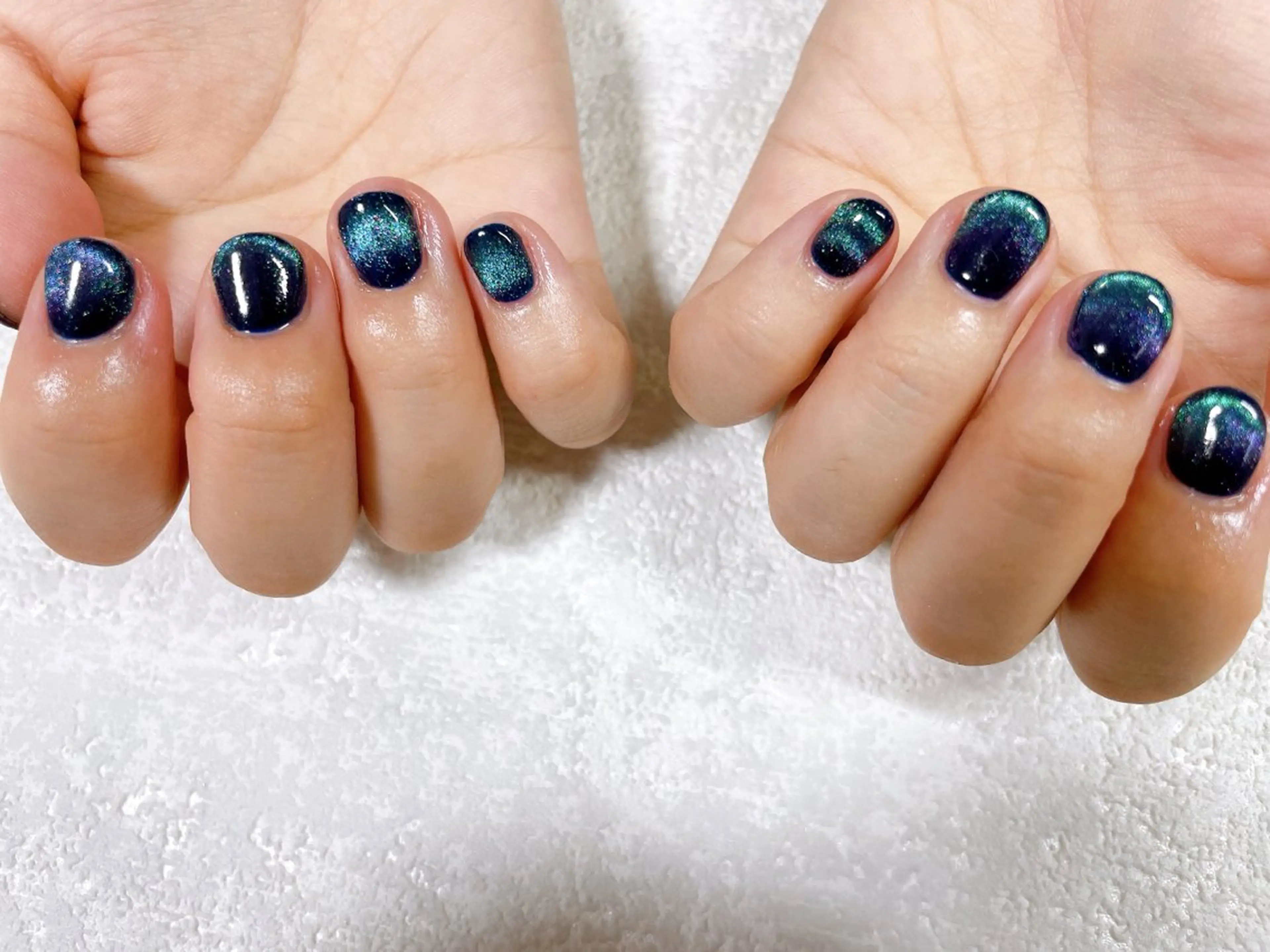 ネイル オーロラネイル フットネイル フレンチネイル ジェルネイル 韓国ネイル ハンドネイル Mogu nail 二子玉川のネイルデザイン