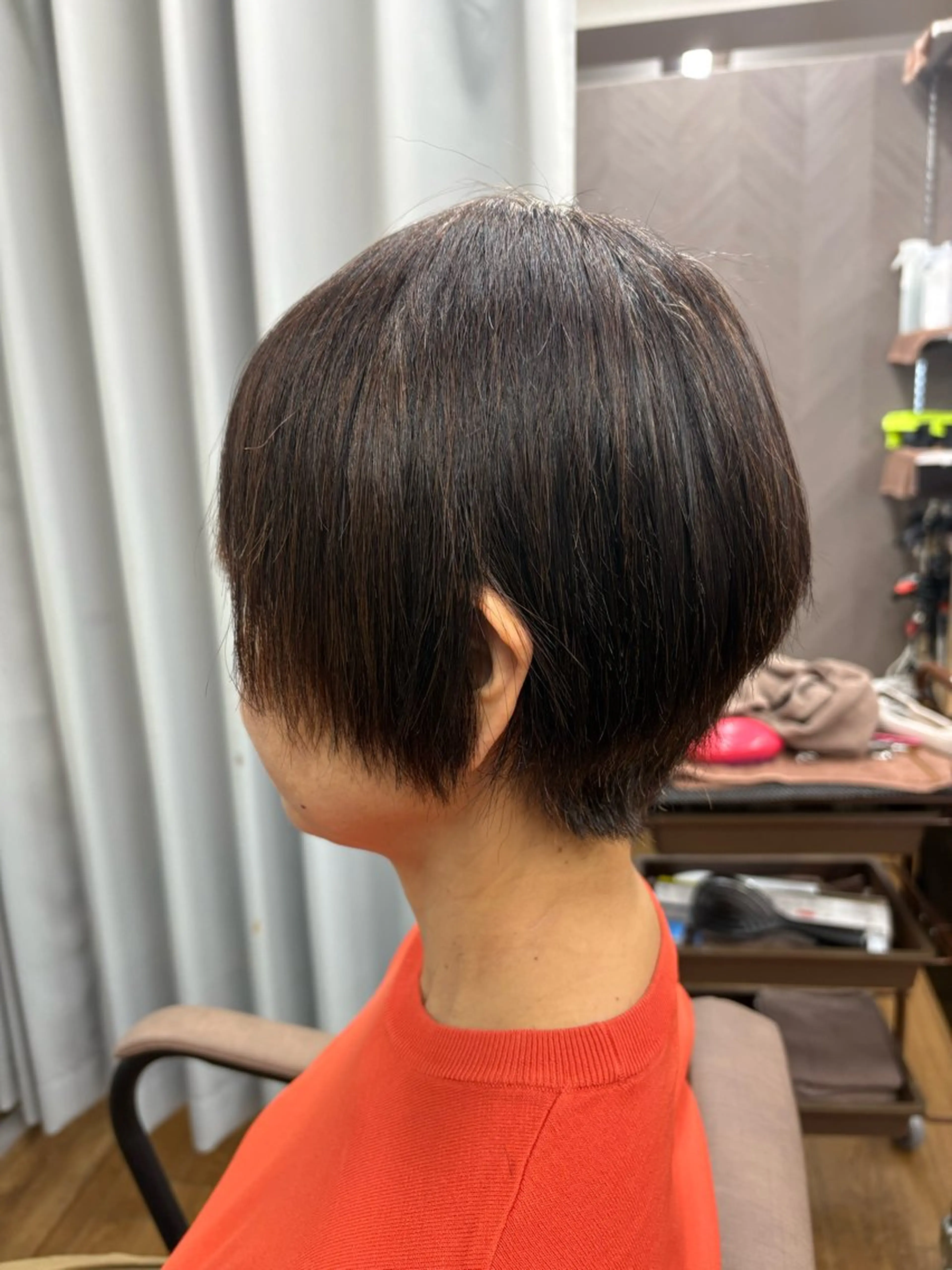 ショート 髪質改善 ショートヘア 縮毛矯正 TELA HAIR 幕張本郷所属・TELA HAIR 幕張本郷店　千尋のヘアスタイル