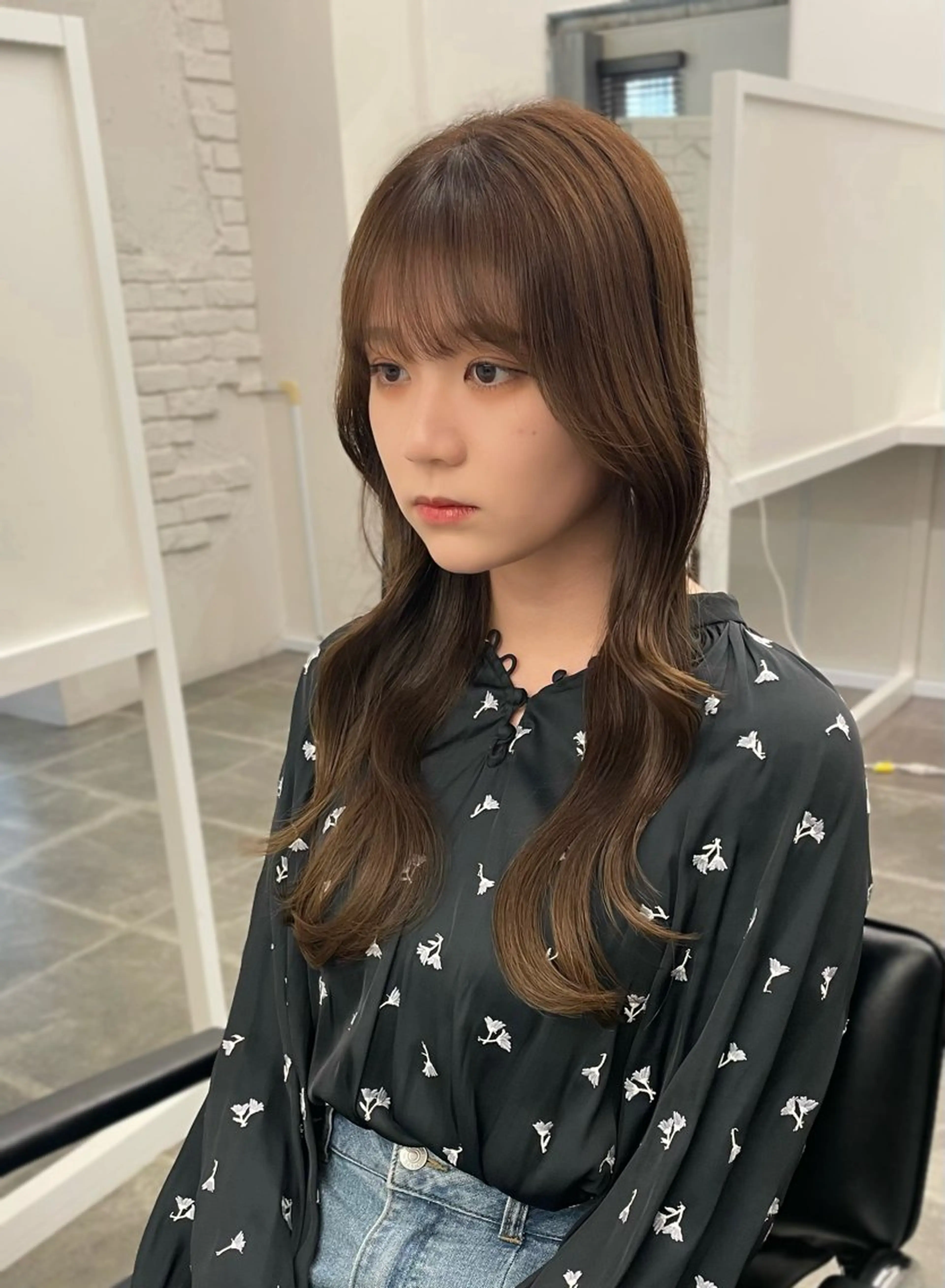 ロング 韓国風ヘア レイヤーカット 小顔カット カット トリートメント 尚弥/顔まわりの神様 レイヤー/韓国風のヘアスタイル