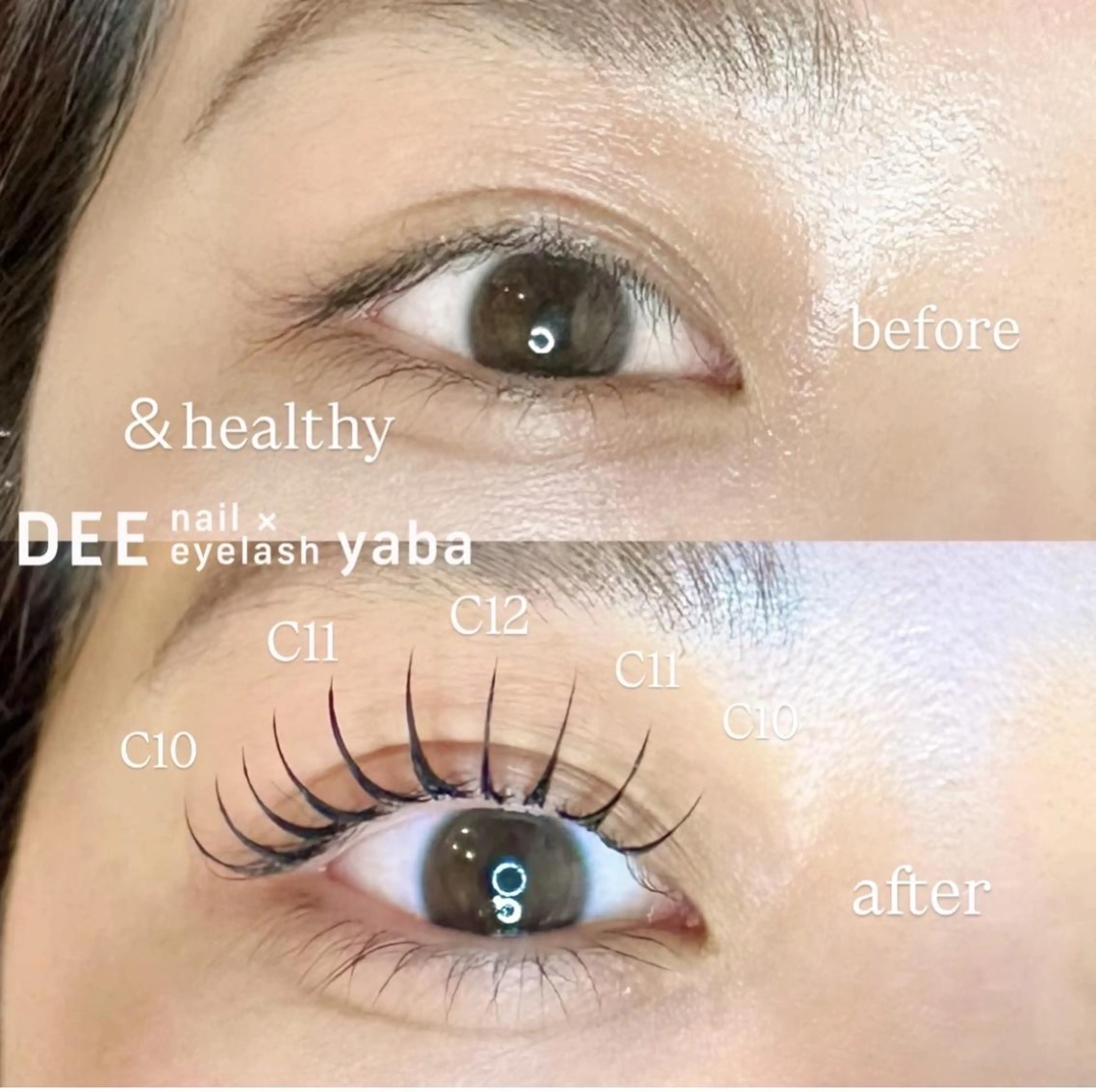 マツエク・マツパ hiyori.W DEE yabaのマツエク・マツパデザイン