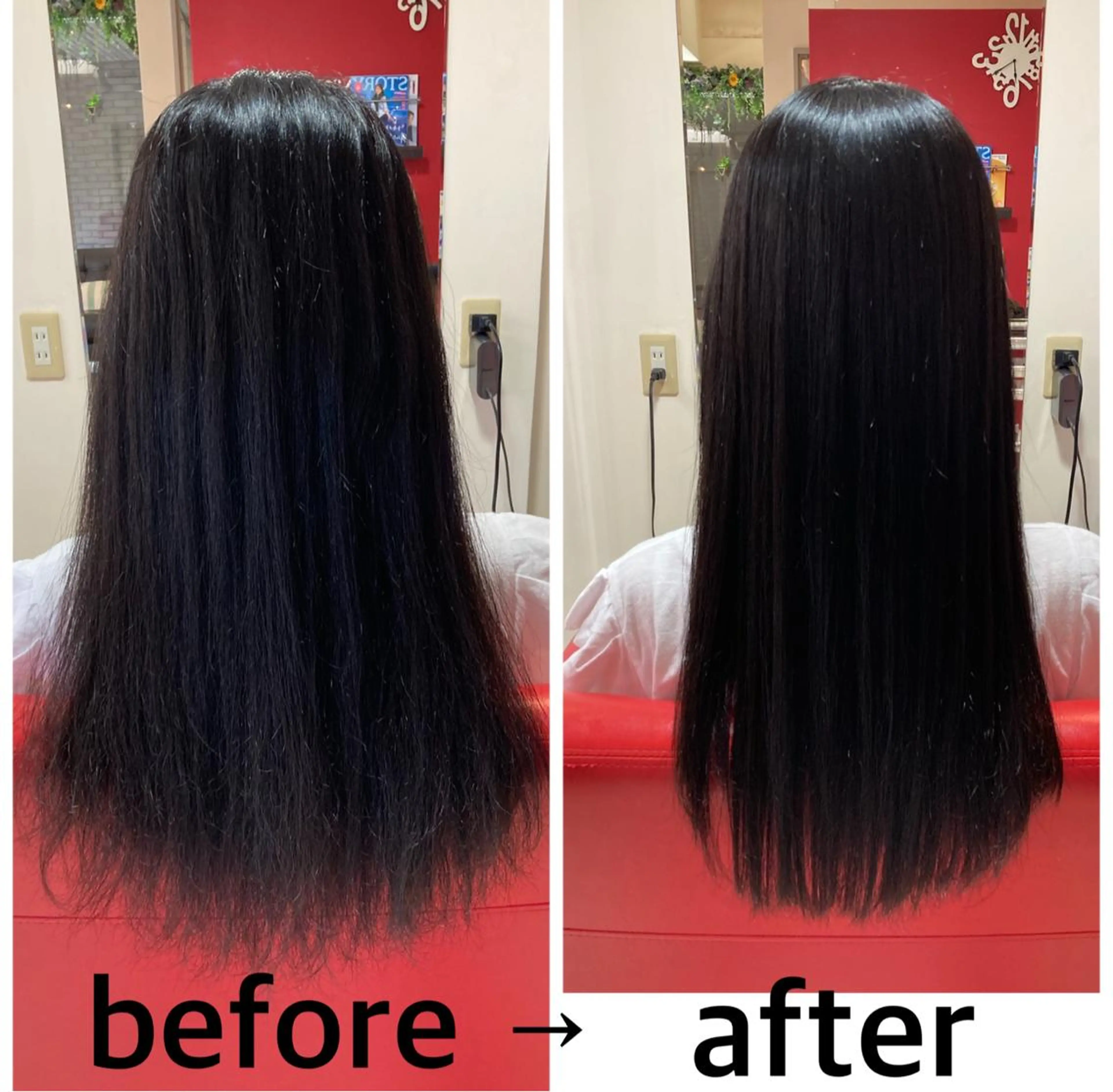 ロング 縮毛矯正 ルーチェ【luce】ヘアリゾート宝塚歌劇前店所属・岸本 友子のヘアスタイル