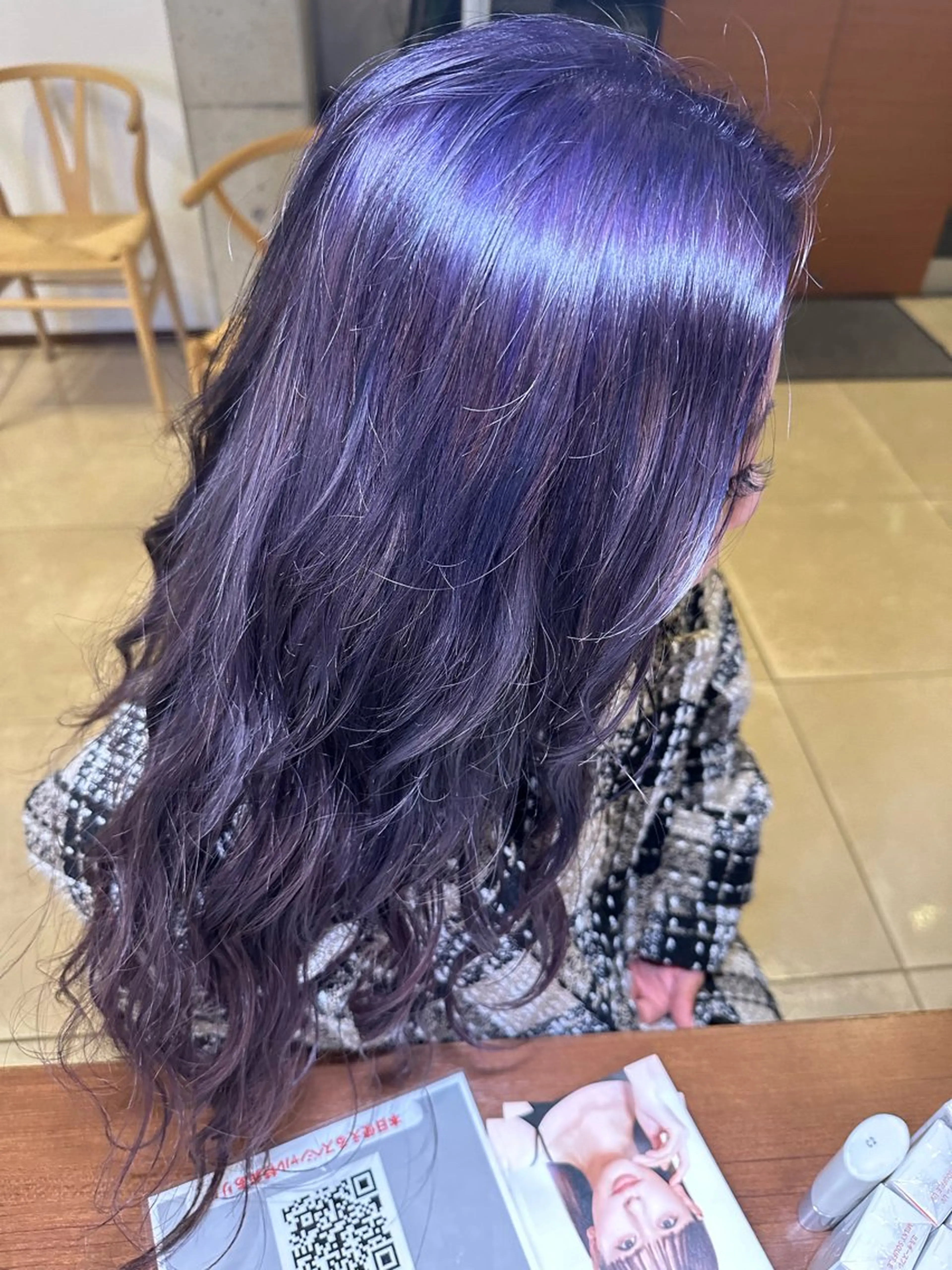 ロング カラー パープルカラー waku所属・juna🌺/海外 ヘア/ハイトーンのヘアスタイル