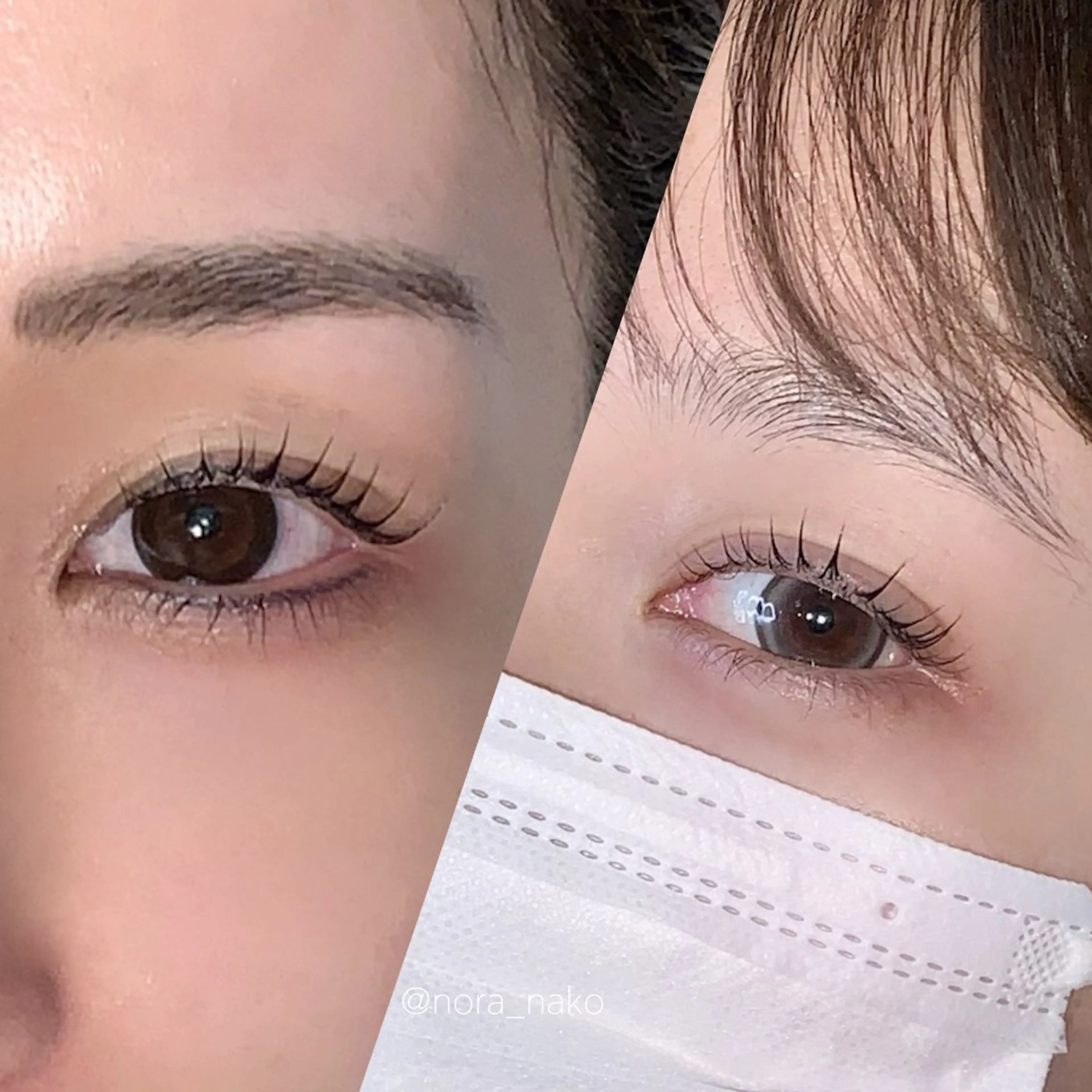 マツエク・マツパ パリジェンヌラッシュリフト マツパ NORAアイラッシュ 🩵NANAKOのマツエク・マツパデザイン