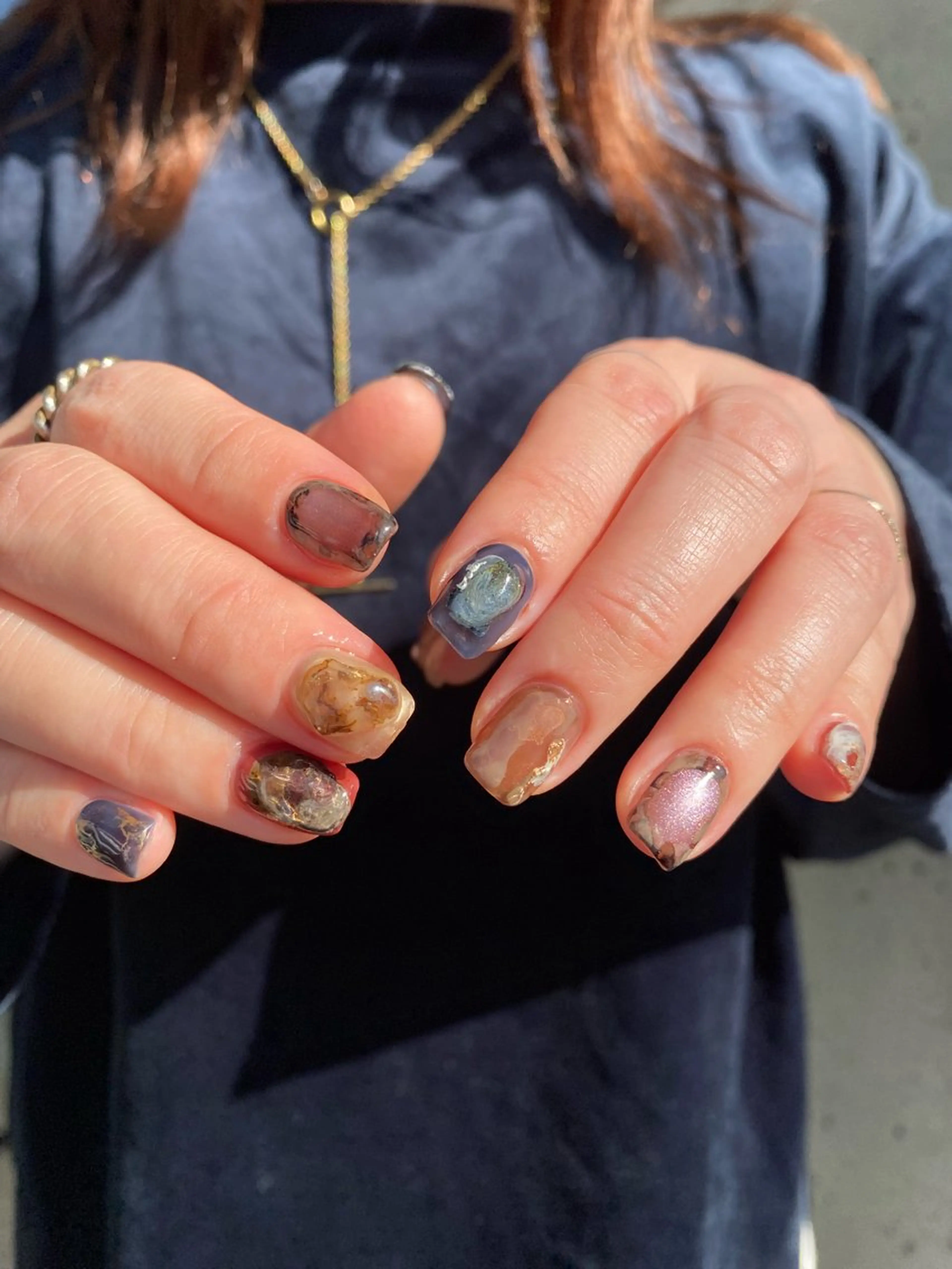 ネイル ジェルネイル マグネットネイル 持ち込み ニュアンスネイル ワンカラーネイル ハンドネイル 草加ニュアンスネイル 🌚hersのネイルデザイン