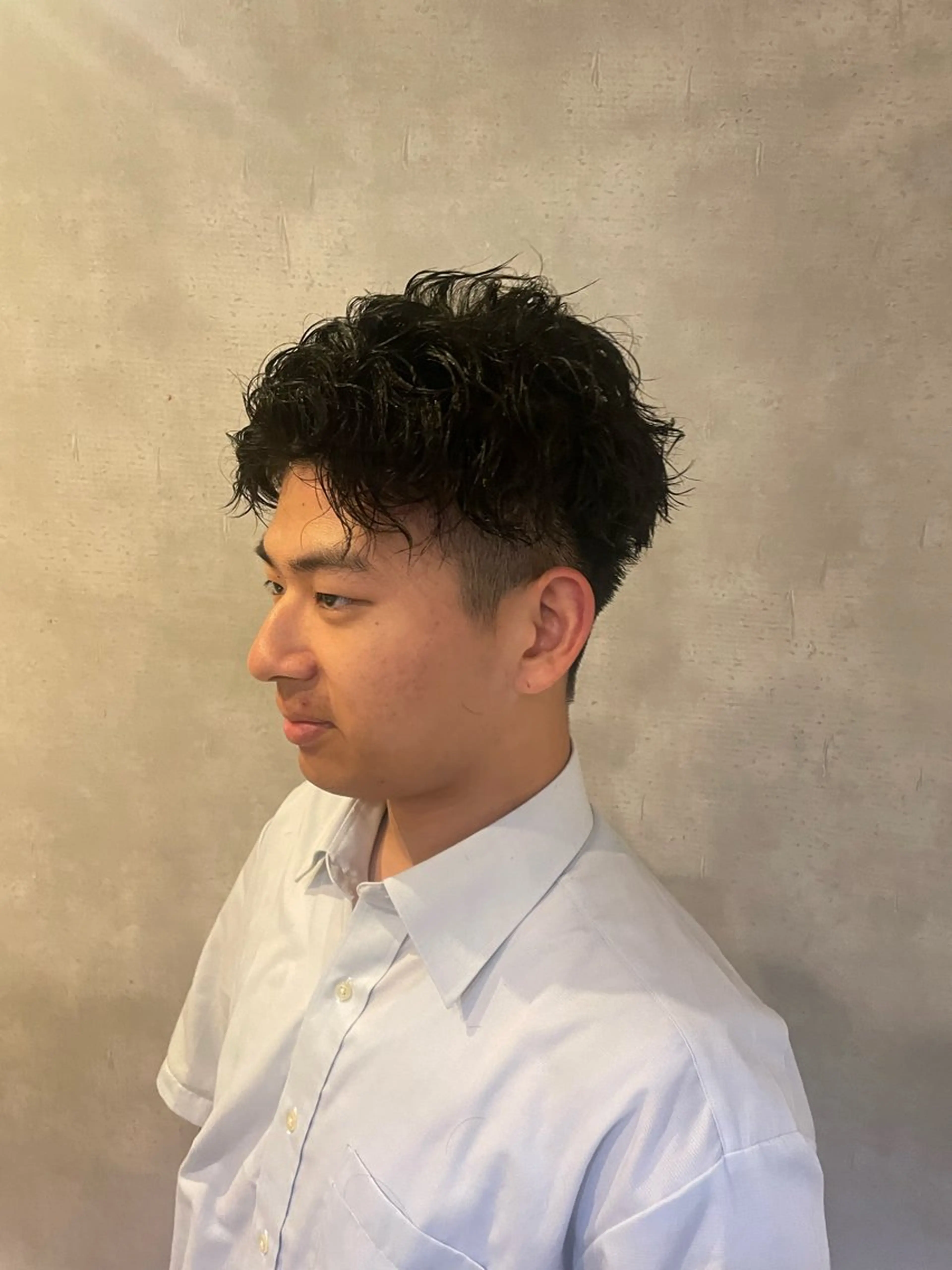パーマ メンズ カット パーマ ヘアセット フリーランスシェアサロンルレイル所属・心斎橋/メンズ /ルレイル/地形真希のヘアスタイル