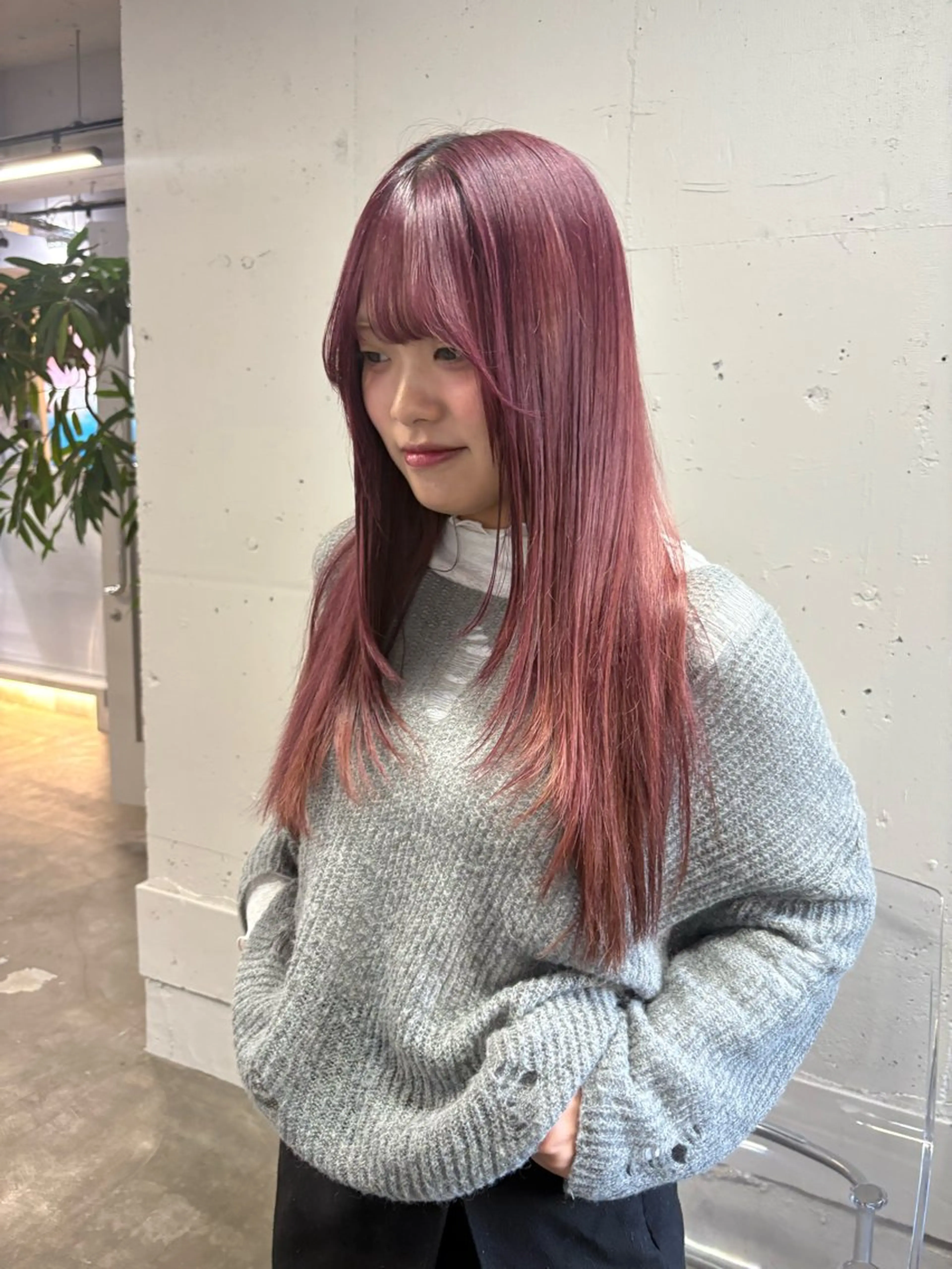 カラー ヘアカラー ロングレイヤー ¥0🎀MEIのヘアスタイル