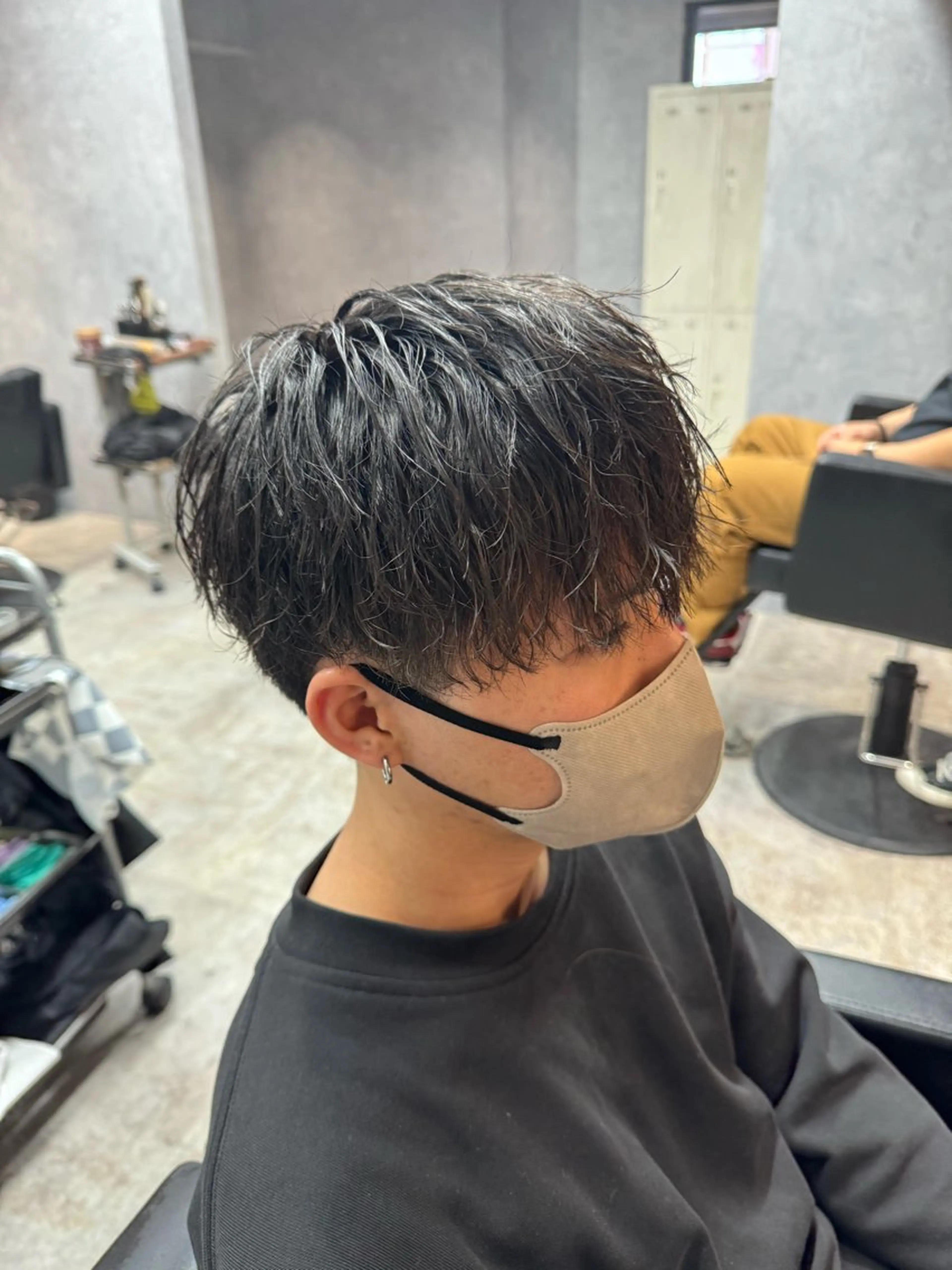 ショート パーマ メンズ メンズブリーチ メンズパーマ ツイストスパイラルパーマ 波巻きパーマ スパイラルパーマ ツイストスパイラル/ メンズ特化/中川誠也のヘアスタイル