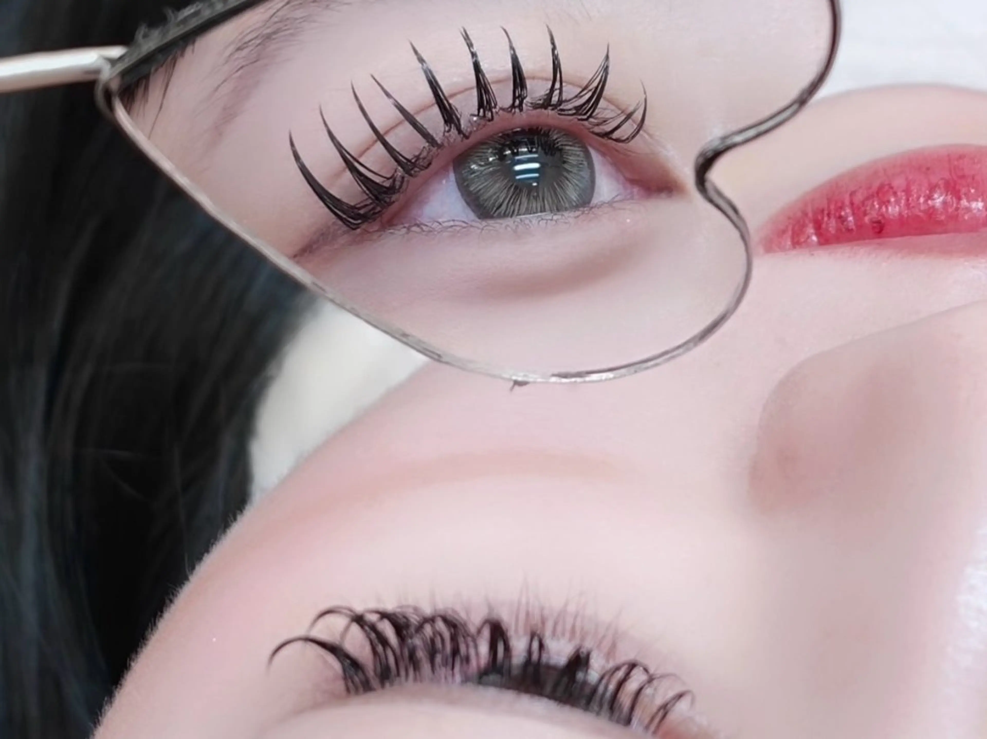 マツエク・マツパ Dカール 目尻長め Moe🤍Moon Doll Eyeのマツエク・マツパデザイン