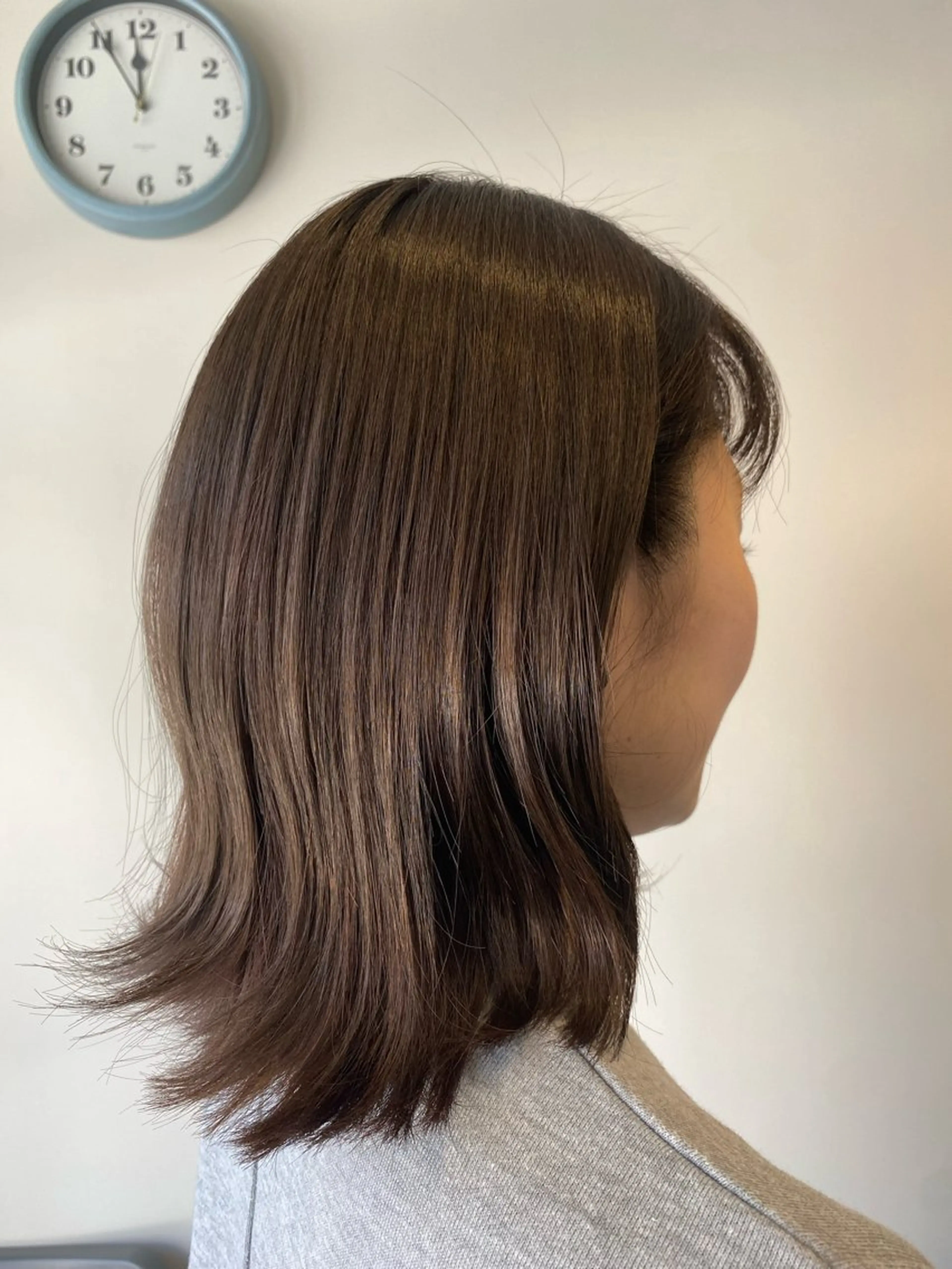 ミディアム カラー グレージュ 【coco.】hair所属・カジカワサキ/髪質 改善/クロスパーマのヘアスタイル