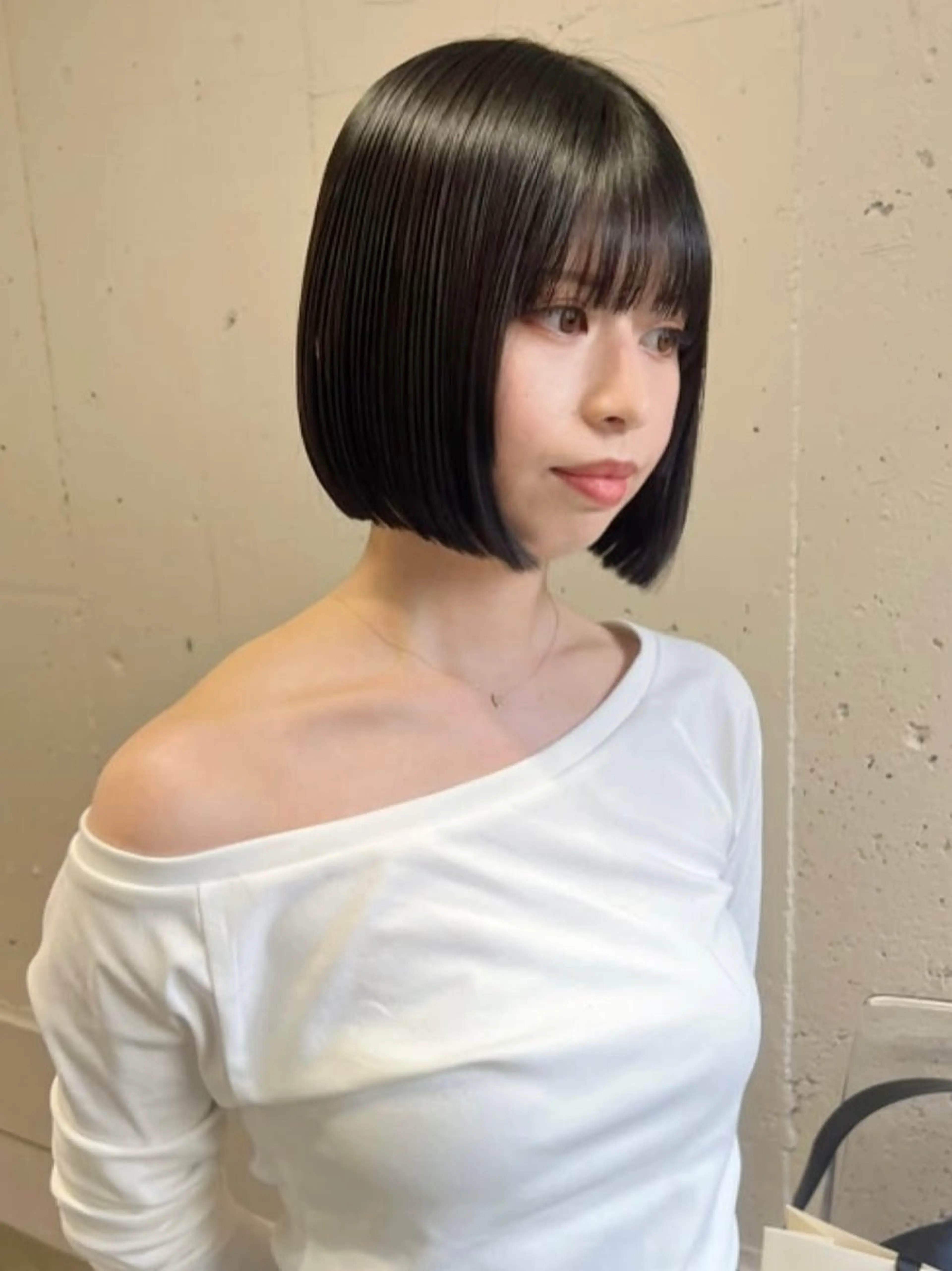 ショート 似合わせボブ🤍 女性らしさのあるヘアのヘアスタイル