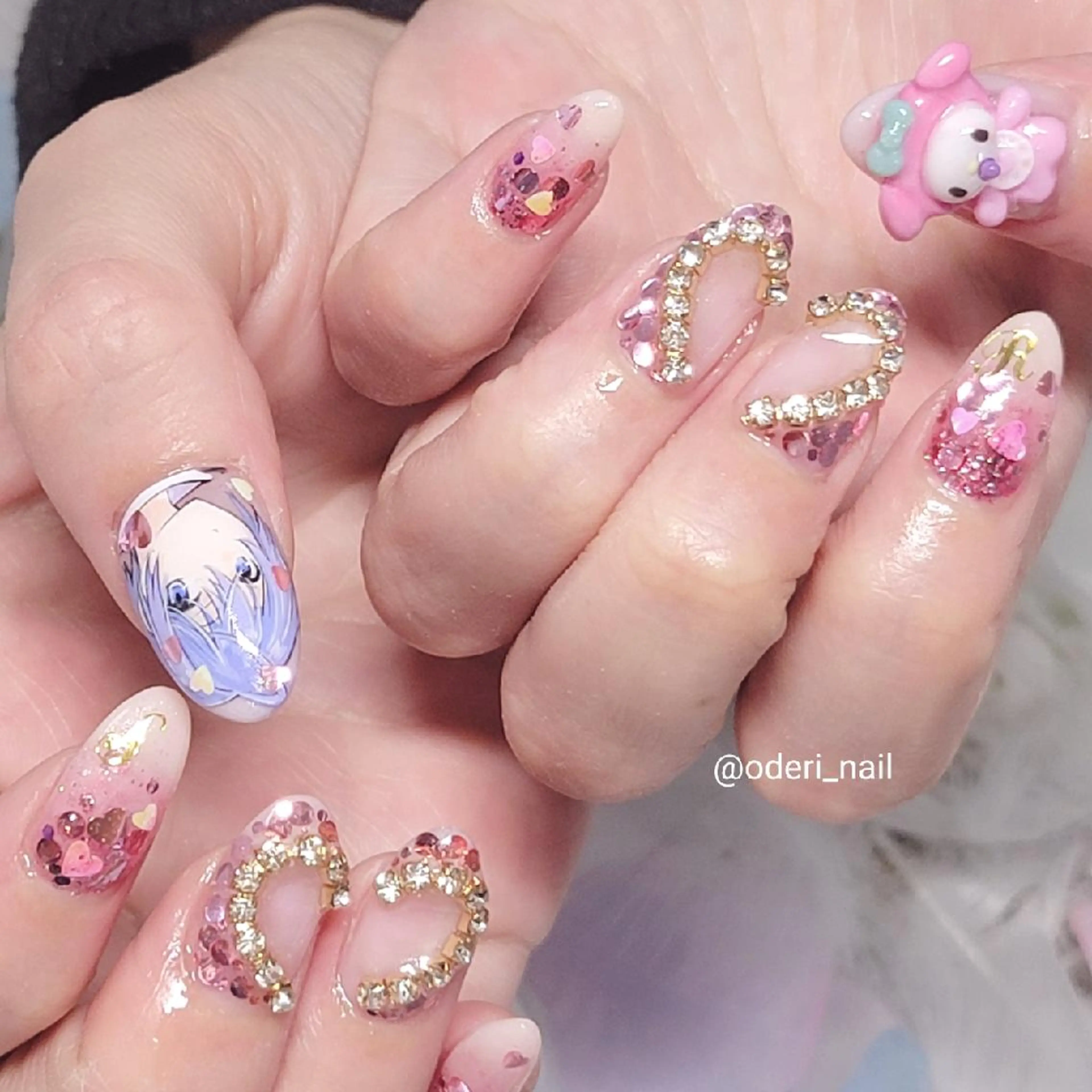 ネイル アートネイル ジェルネイル おで@ oderi_nailのネイルデザイン