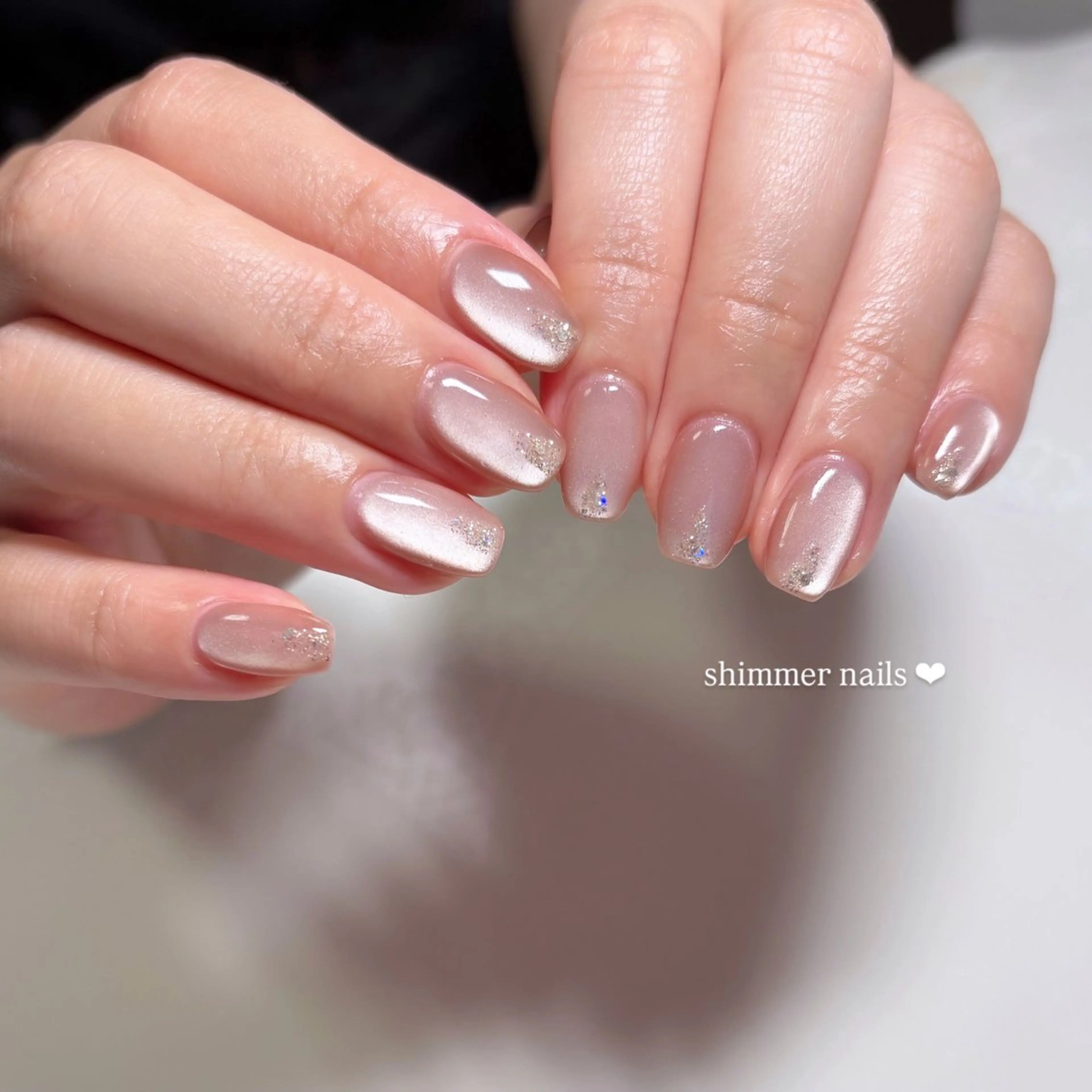 ネイル ラメ(グリッター) マグネットネイル shimmer nailsのネイルデザイン
