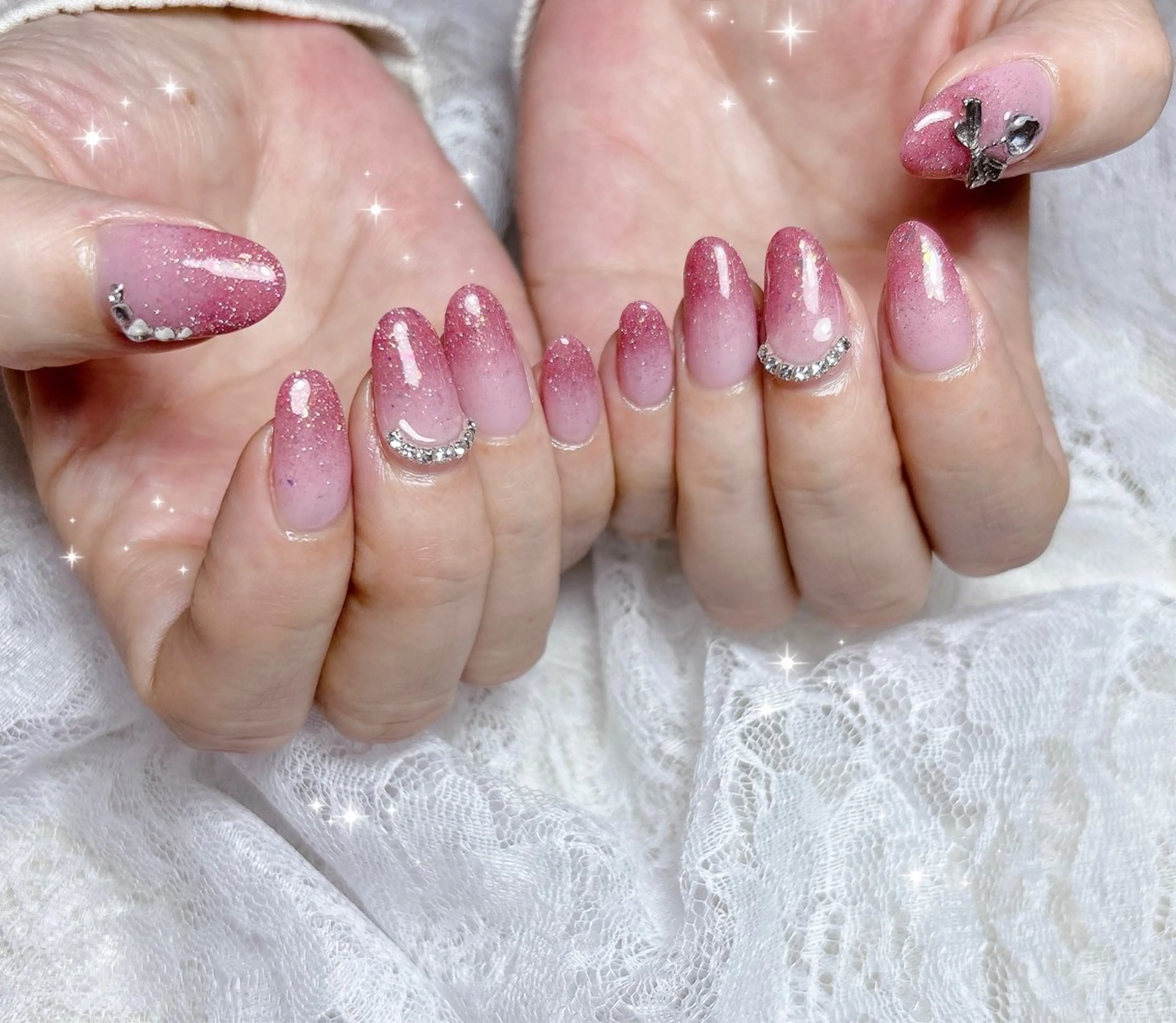 ネイル フラッシュネイル グラデーション ハンドネイル FLARE NAIL フレアネイルのネイルデザイン