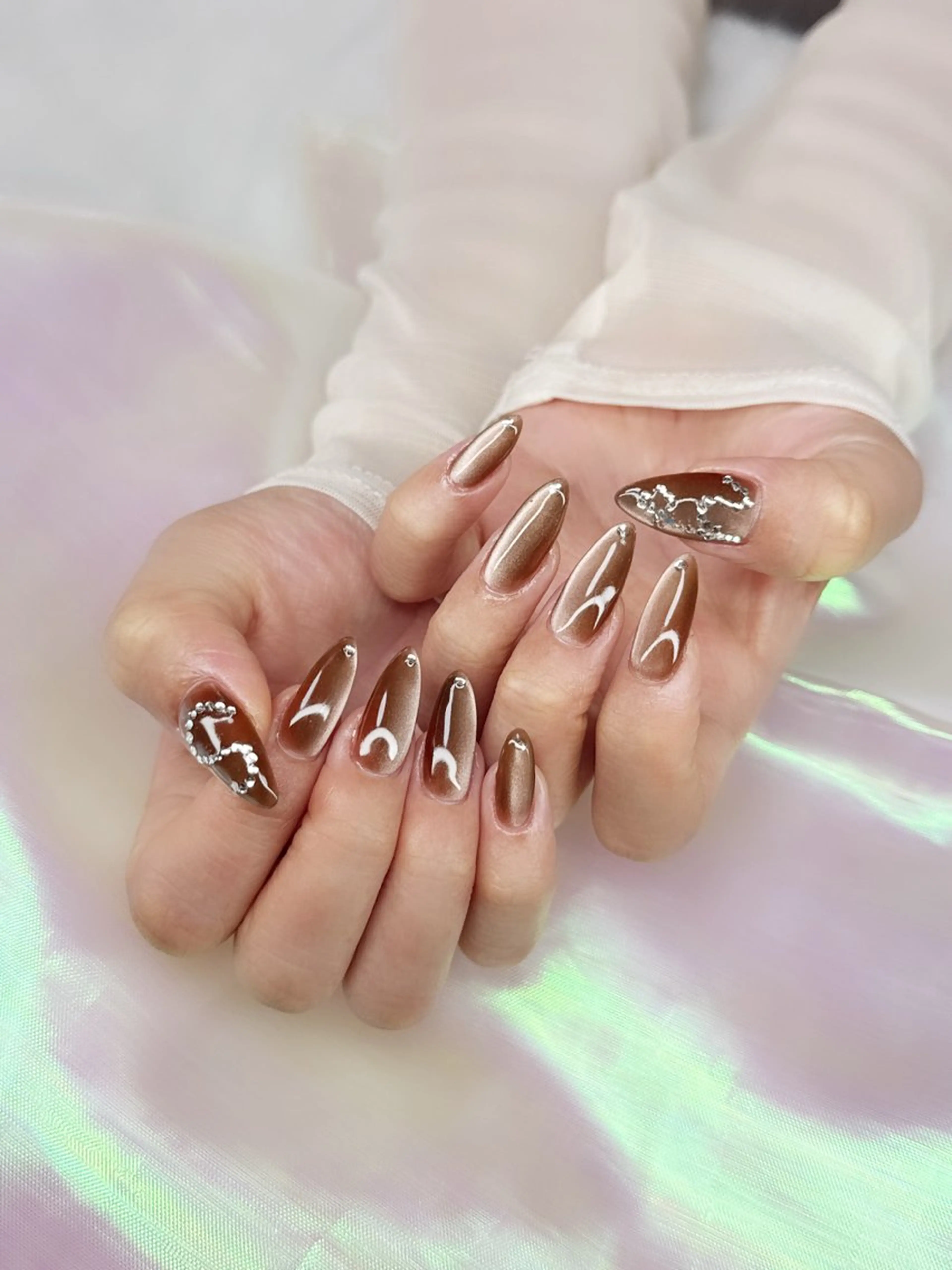 ミニモ​〜​12月まで期間限定！マグネット/ミラー/フラッシュ(ワンカラーorグラデ)※他店ジェルオフ無料💜の写真