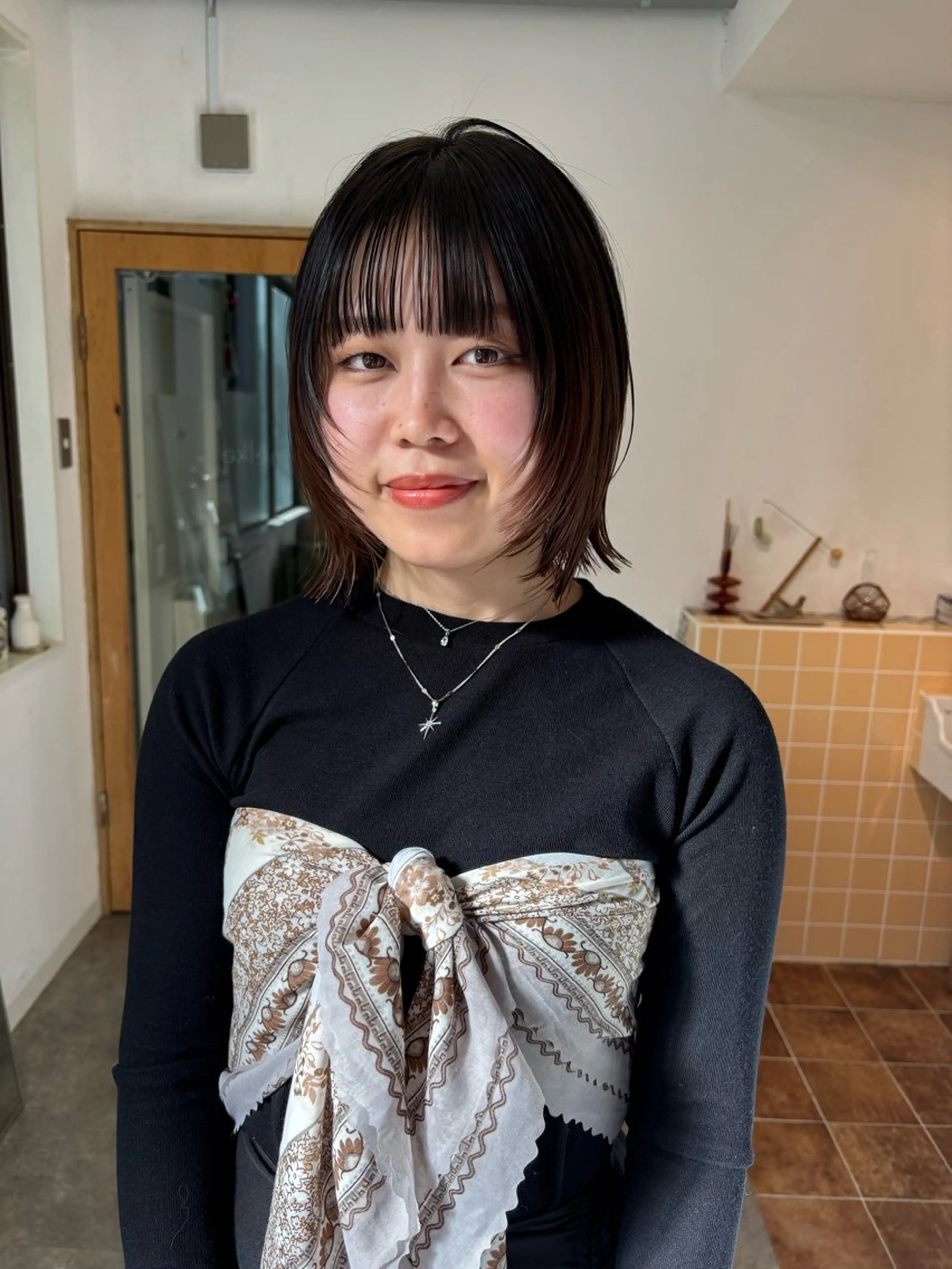 ミディアム カット sakura🌸 レイヤー/韓国ヘアのヘアスタイル