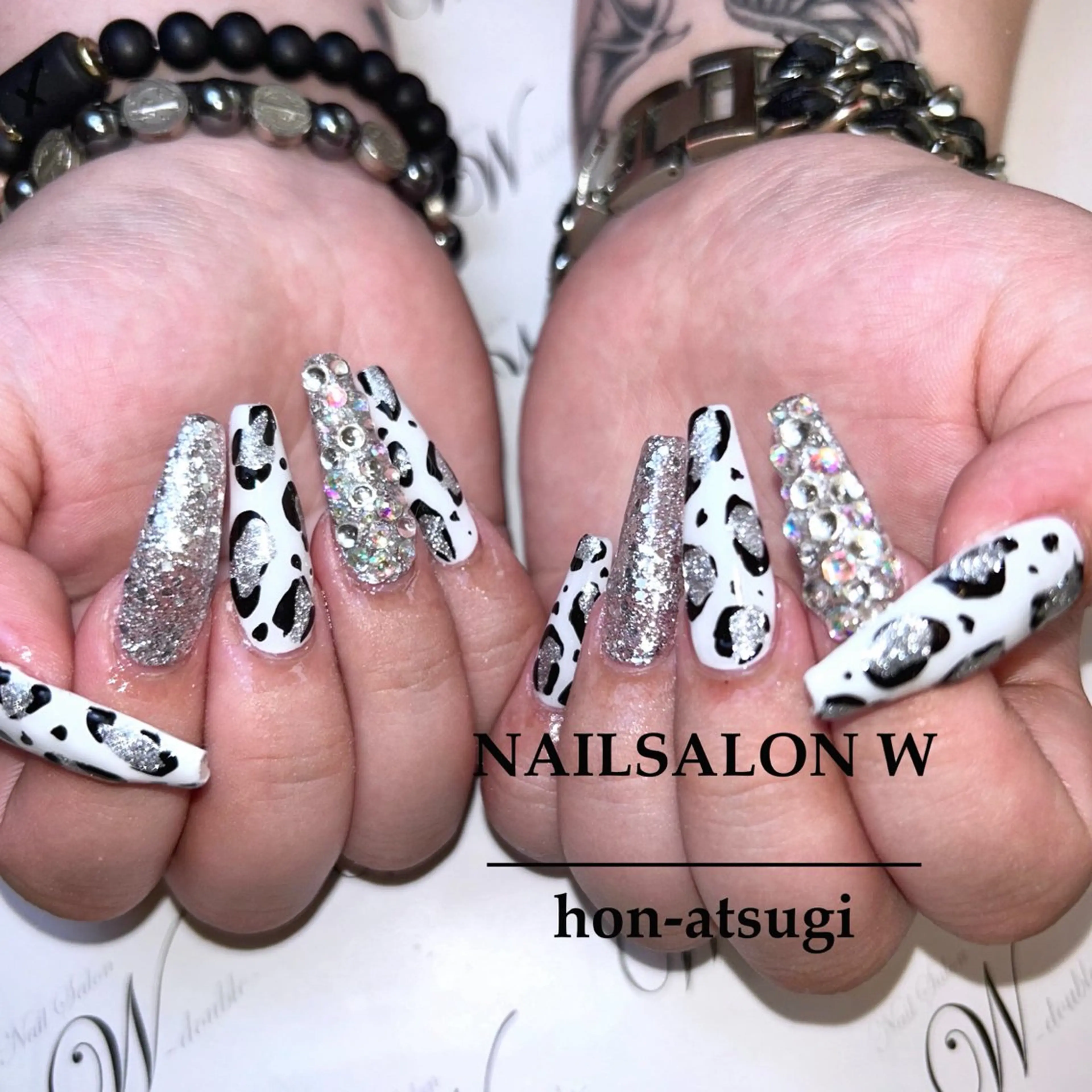 ネイル アートネイル ジェルネイル ロングネイル スカルプネイル 夏ネイル ハンドネイル ネイルサロン ダブルのネイルデザイン