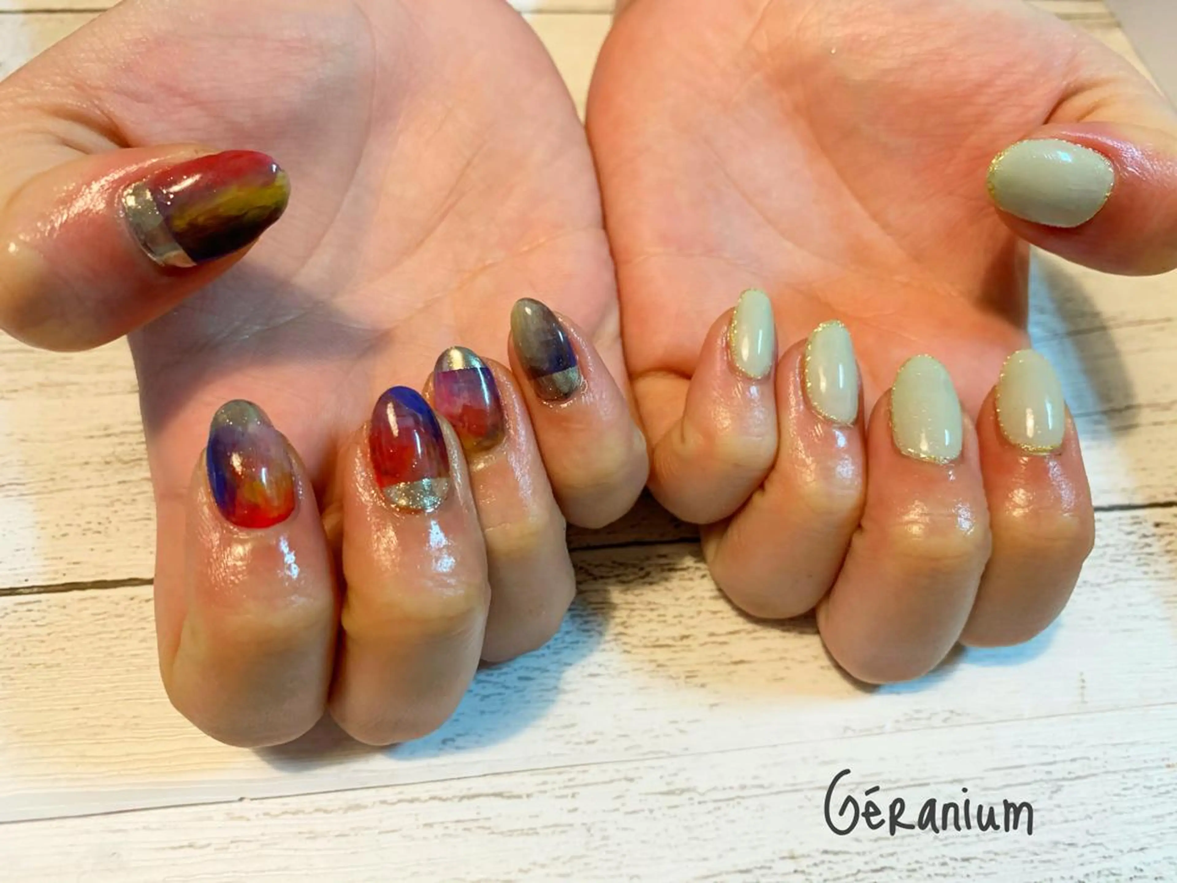 ネイル ハンドネイル GéRanium Harukaのネイルデザイン