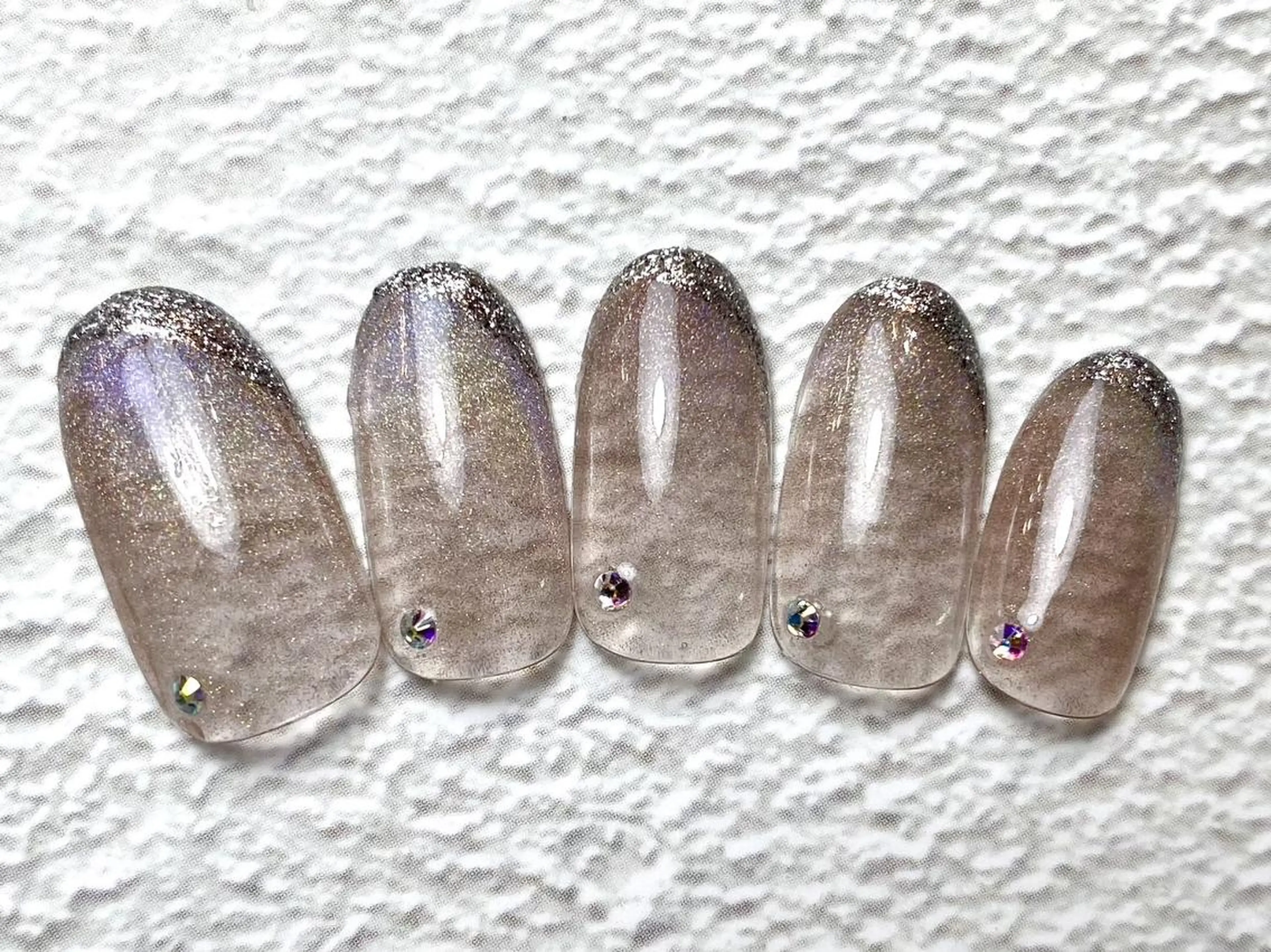 ネイル アートネイル ニュアンスネイル ツイードネイル 冬ネイル クリスマス ハンドネイル Nailist Honamiのネイルデザイン