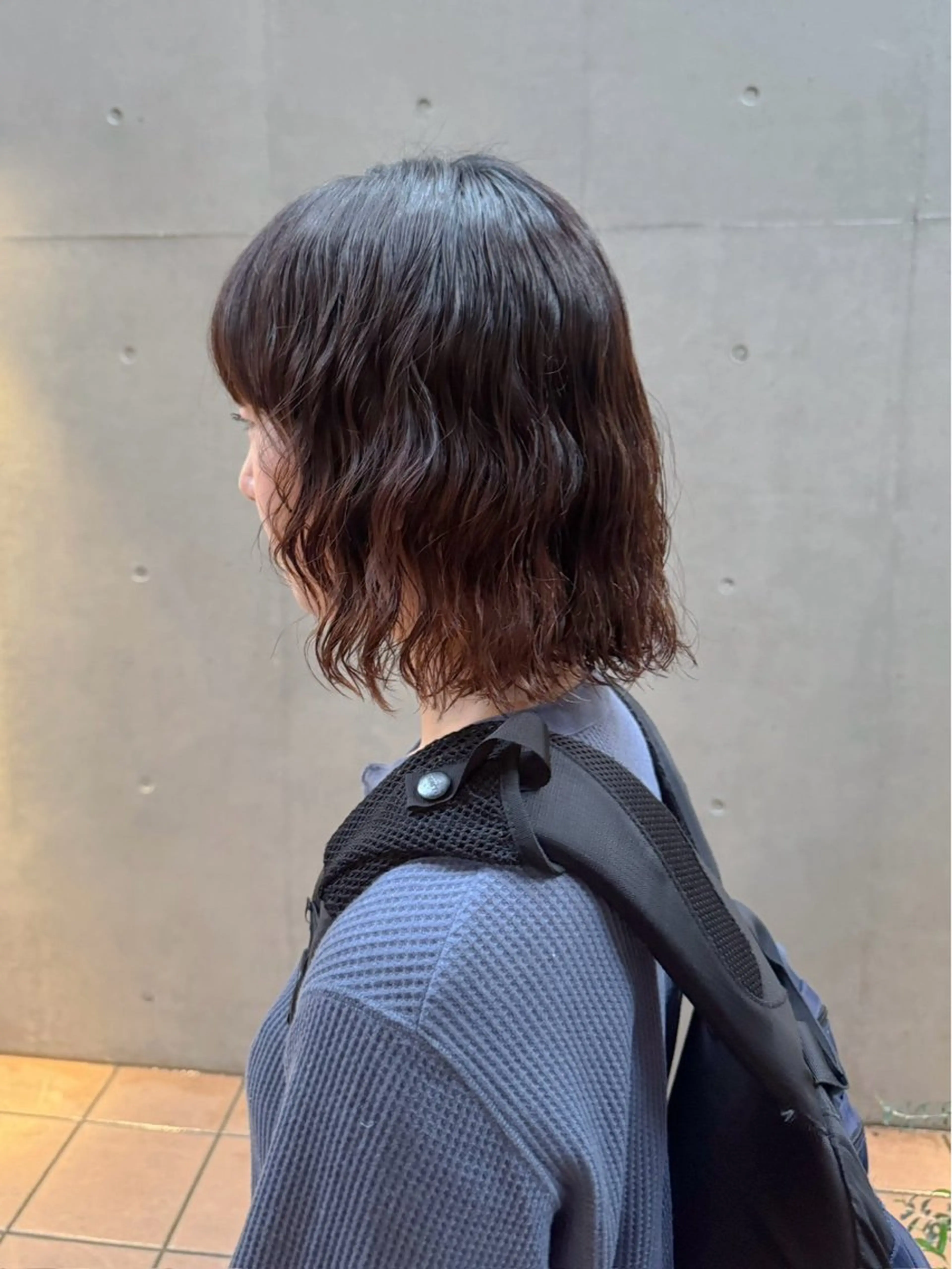 ショート パーマ 杉田 優月のヘアスタイル