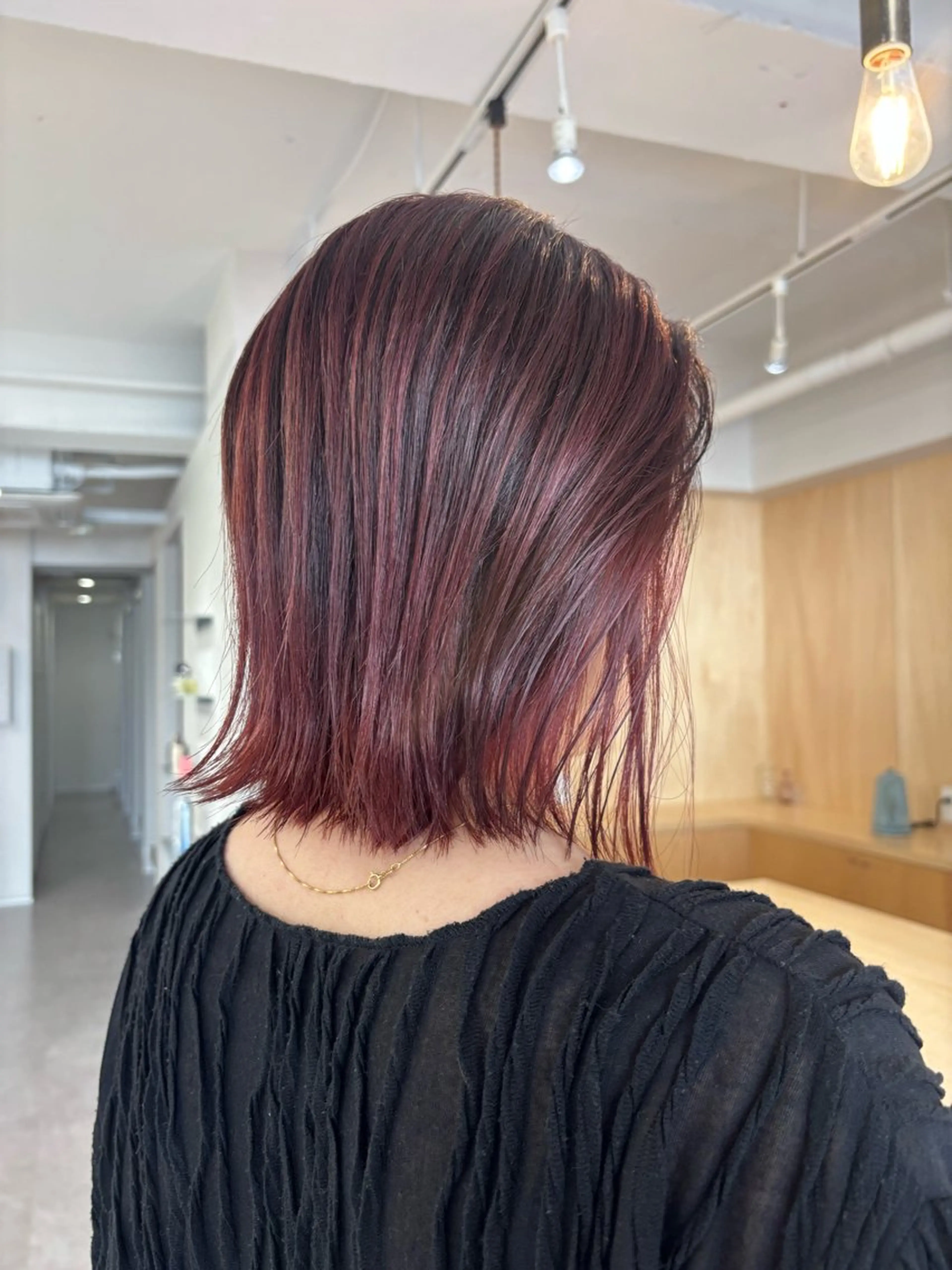 ミディアム カット ヘアカラー トリートメント ボブ/ベージュ /MIYUのヘアスタイル