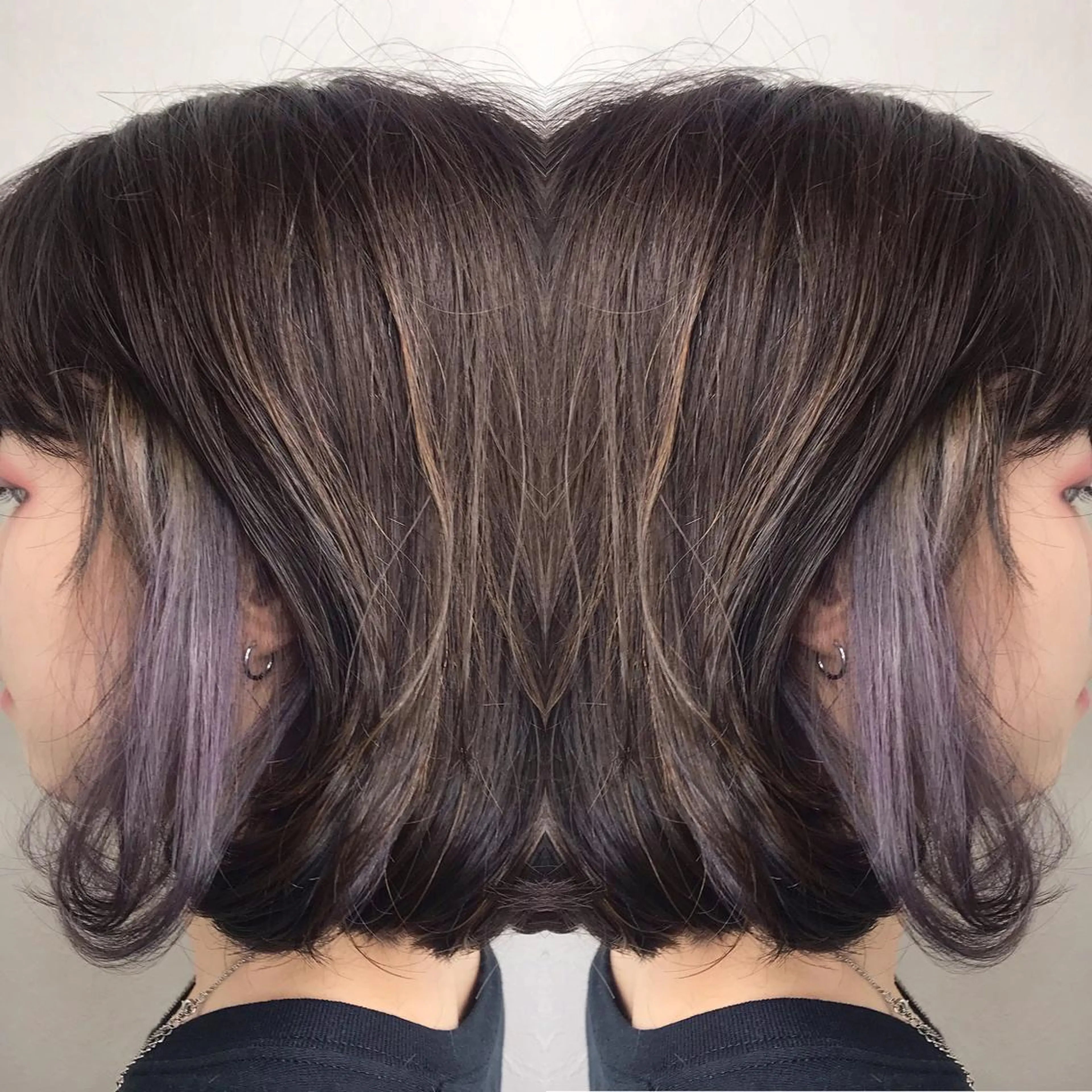 ショート カラー ラベンダーカラー ラベンダーグレー ヘアカラー 柴田 祐輔のヘアスタイル