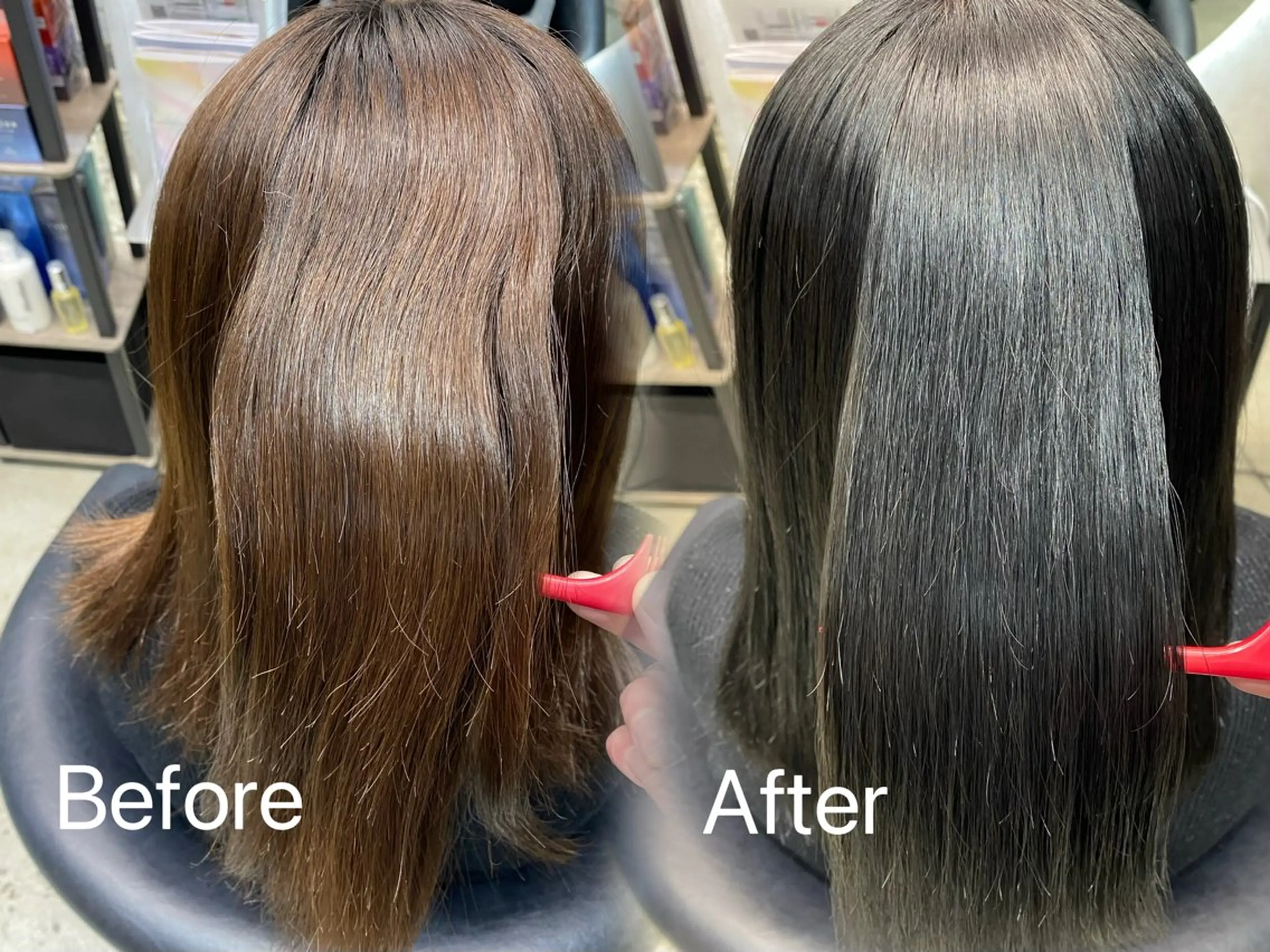 ミディアム カラー グレージュ 縮毛矯正 カット ヘアカラー 縮毛矯正 トリートメント レイヤー×髪質改善✨ 渋谷/佐藤侑哉のヘアスタイル