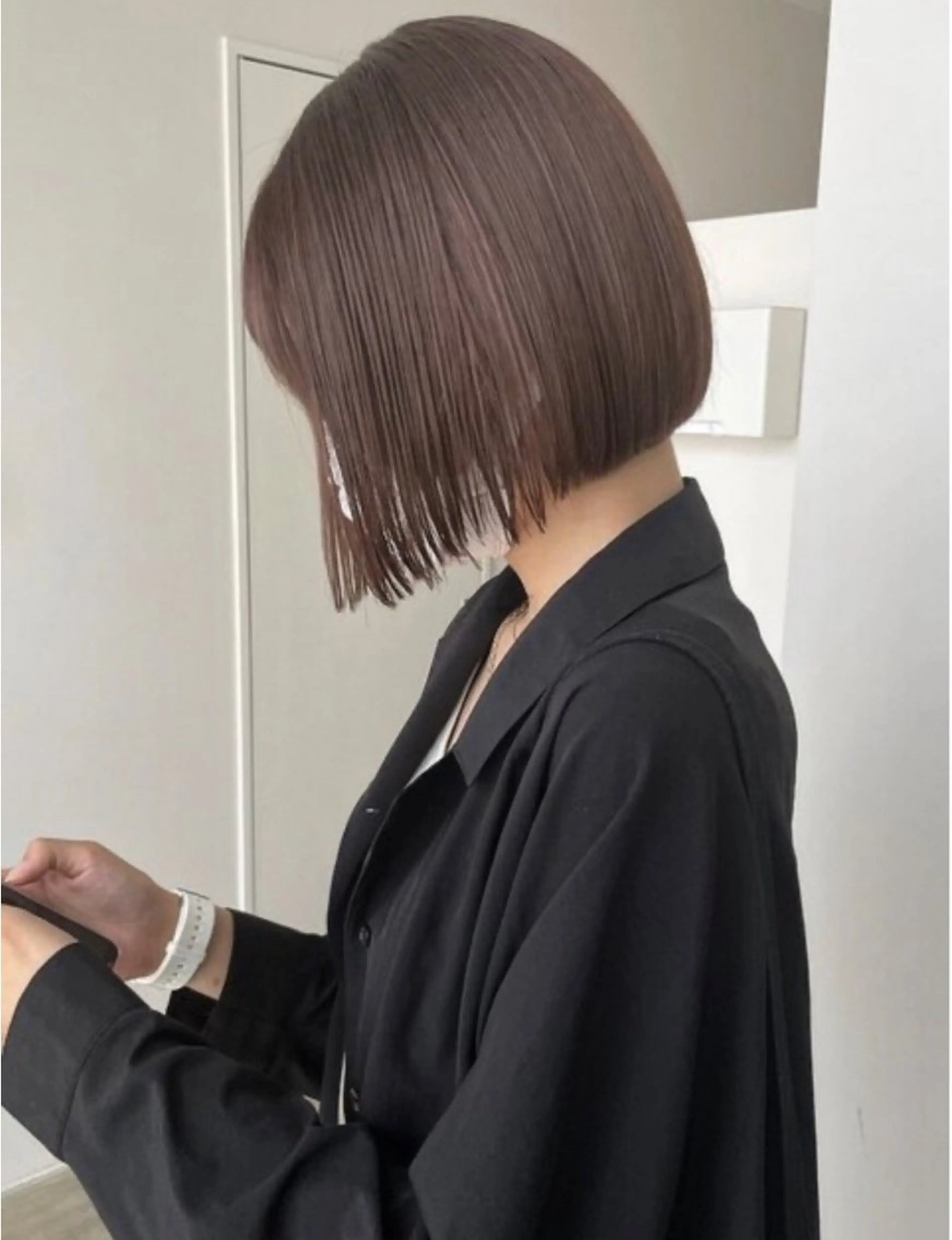 ミディアム ボブ ヘアカラー 梅田/柔らかカラー/ オオハシ リナコのヘアスタイル