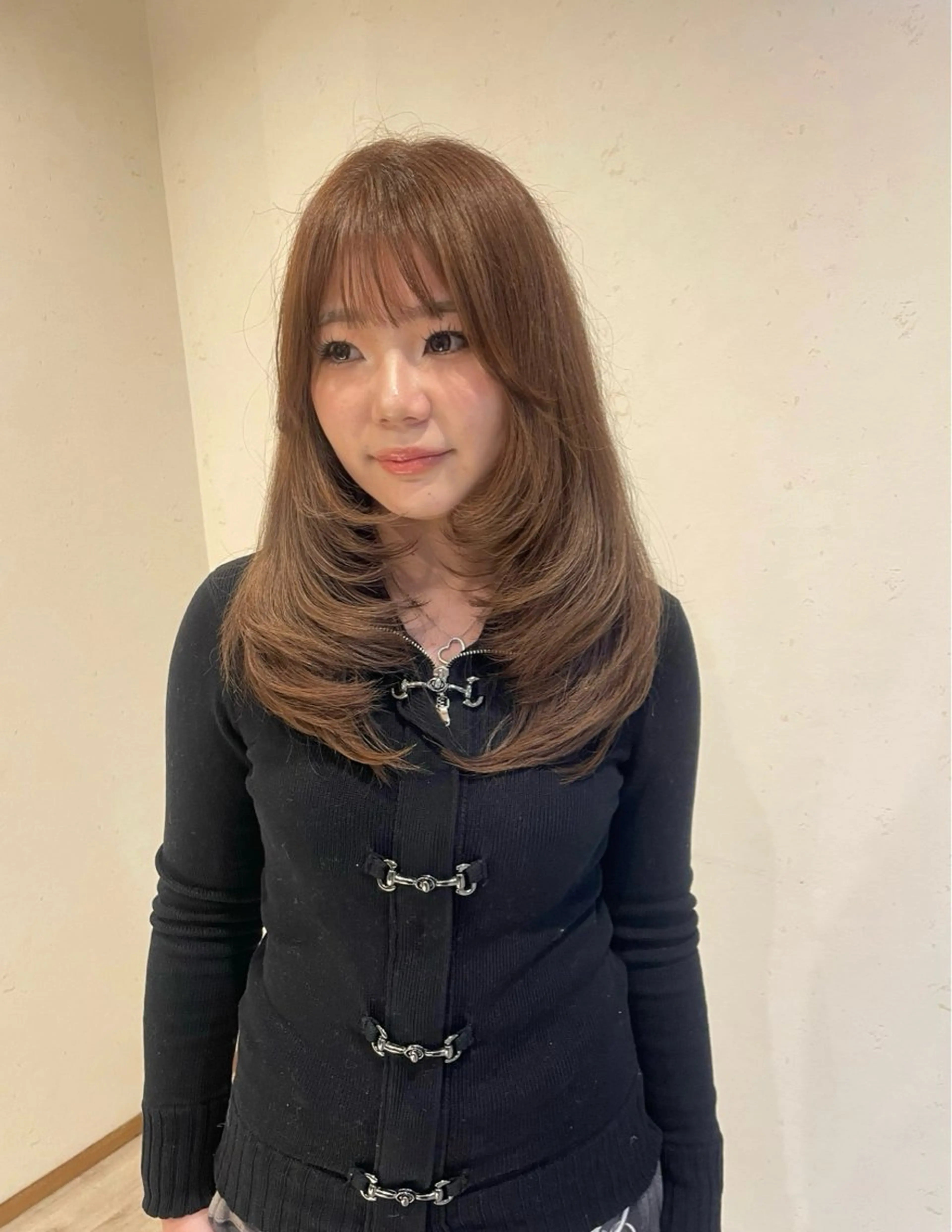 ロング カラー レイヤーカット カット トリートメント 渋谷 留菜のヘアスタイル