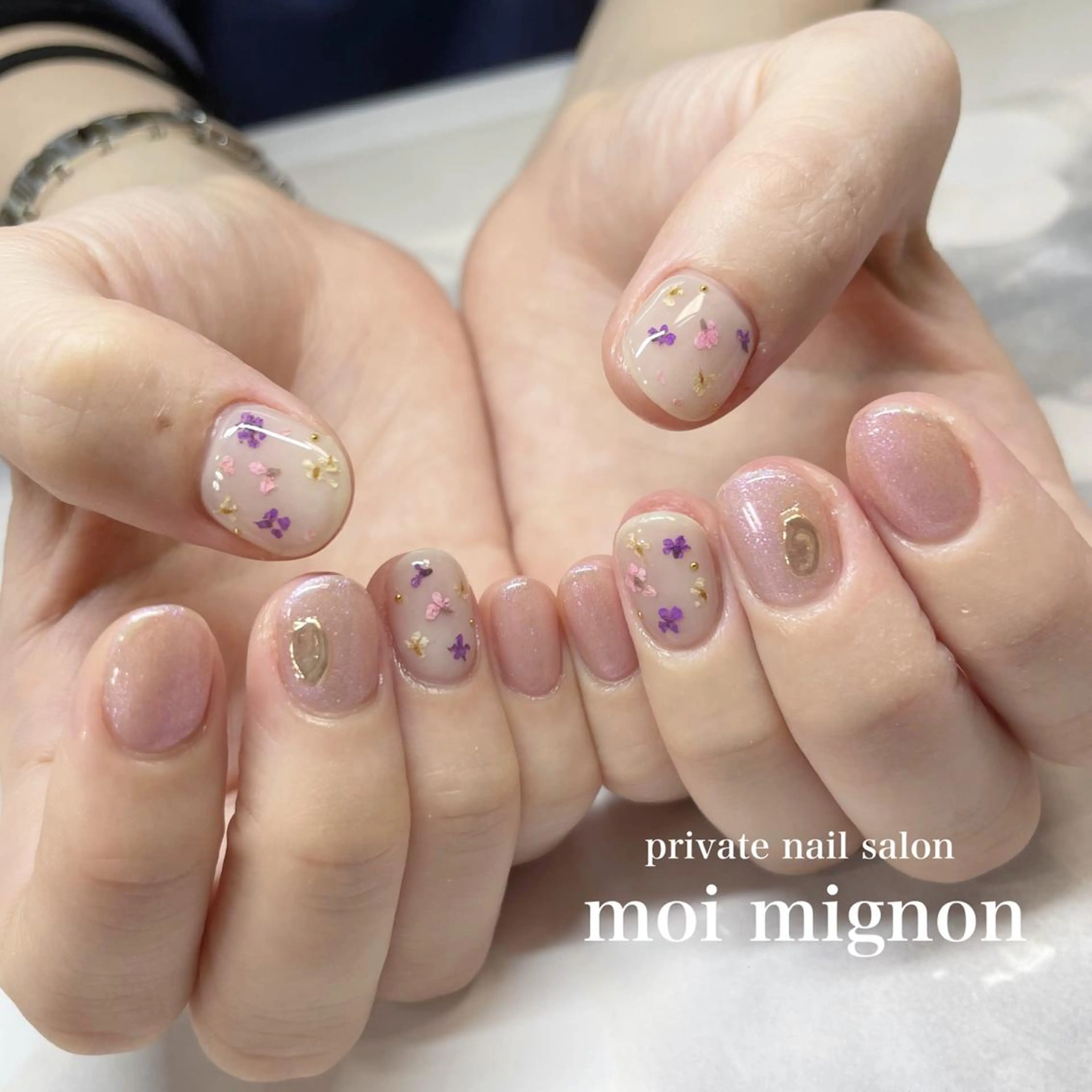 ネイル ショートネイル 春ネイル ハンドネイル nailist Aki♡のネイルデザイン