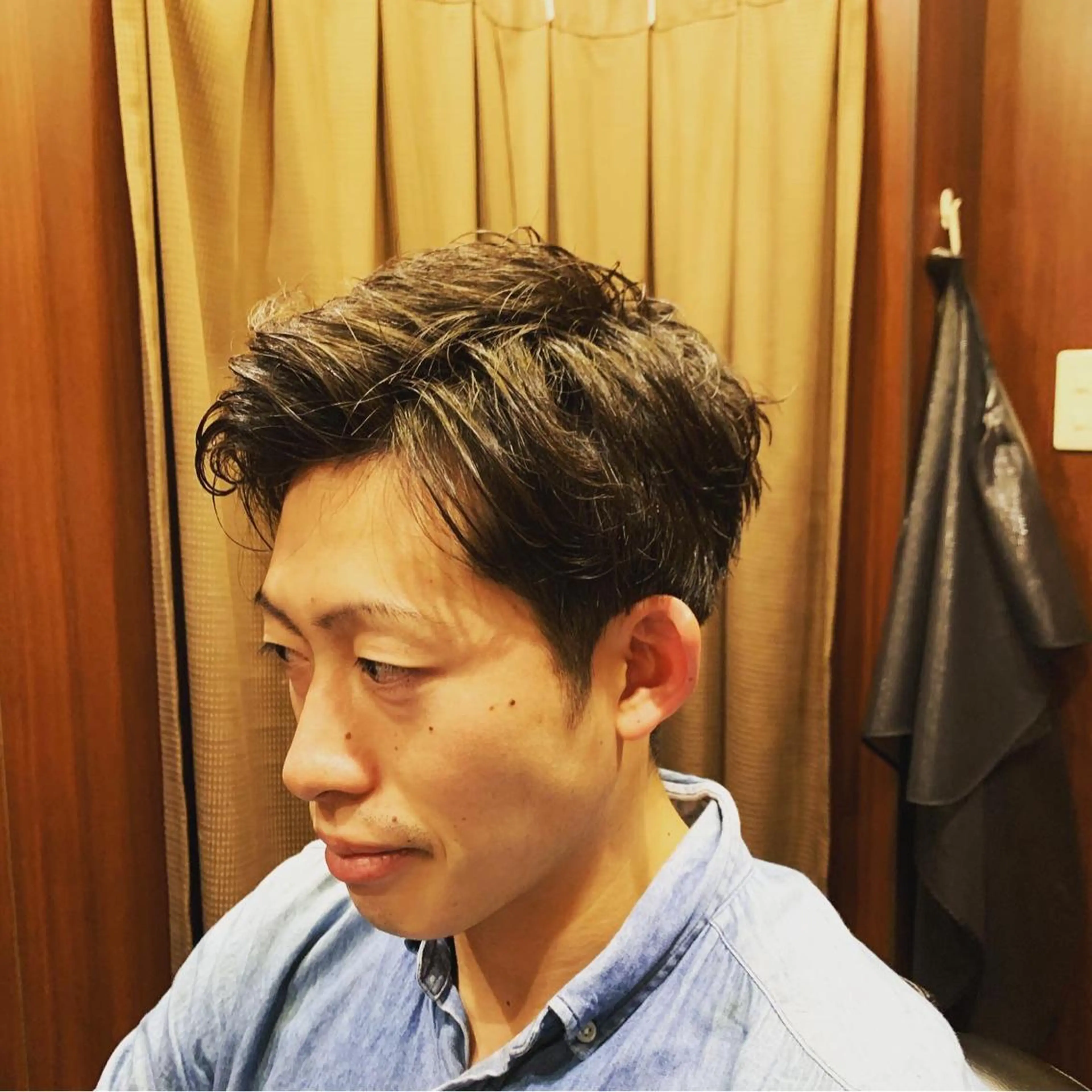 ショート パーマ メンズ ヒロ銀座 バーバーショップ神楽坂所属・ひらお あおとのヘアスタイル