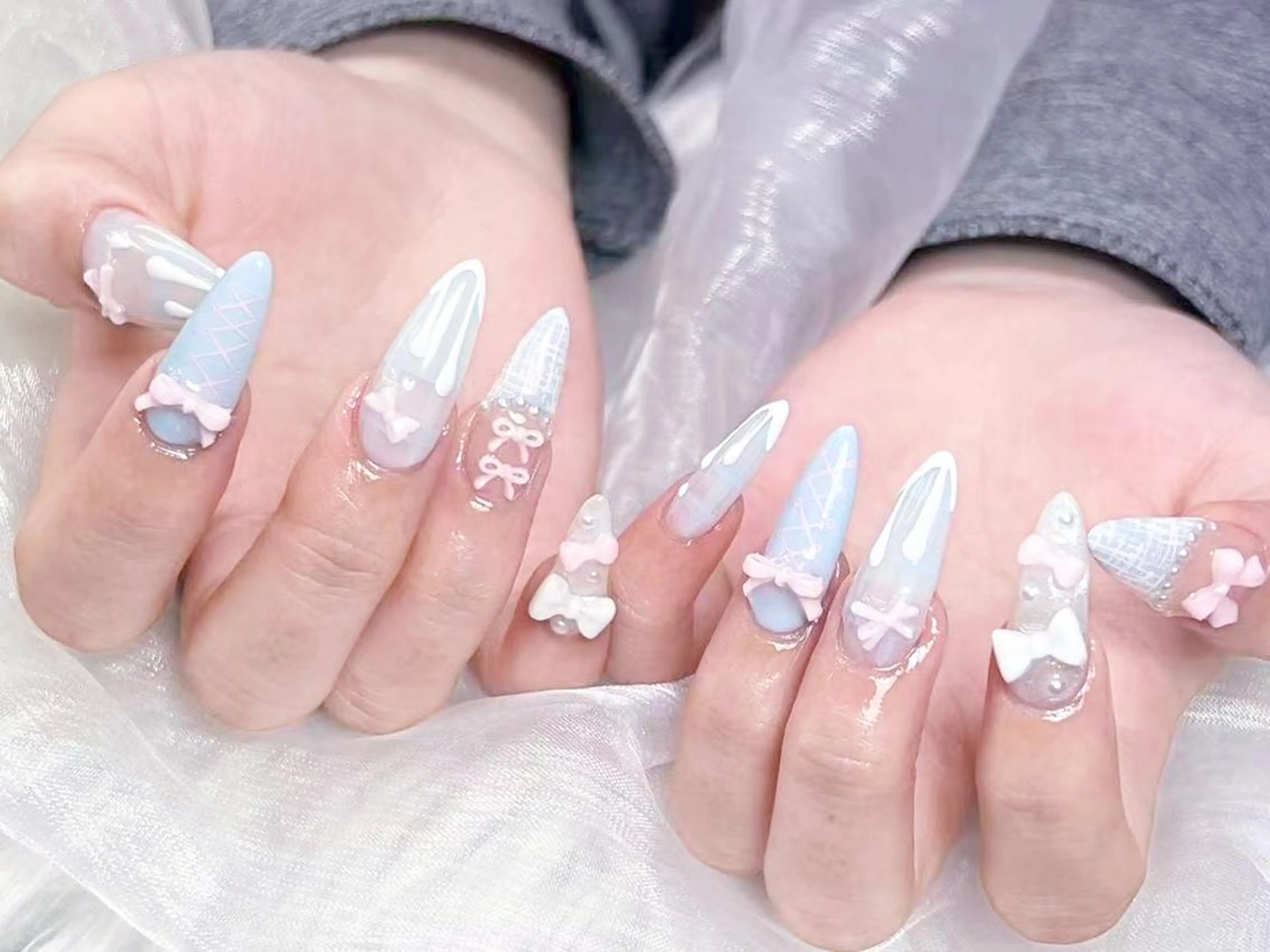 メンズ ネイル メンズ韓国風 アートネイル フレンチネイル ジェルネイル キラキラネイル ハンドネイル フットネイル Bloom kabukiのネイルデザイン