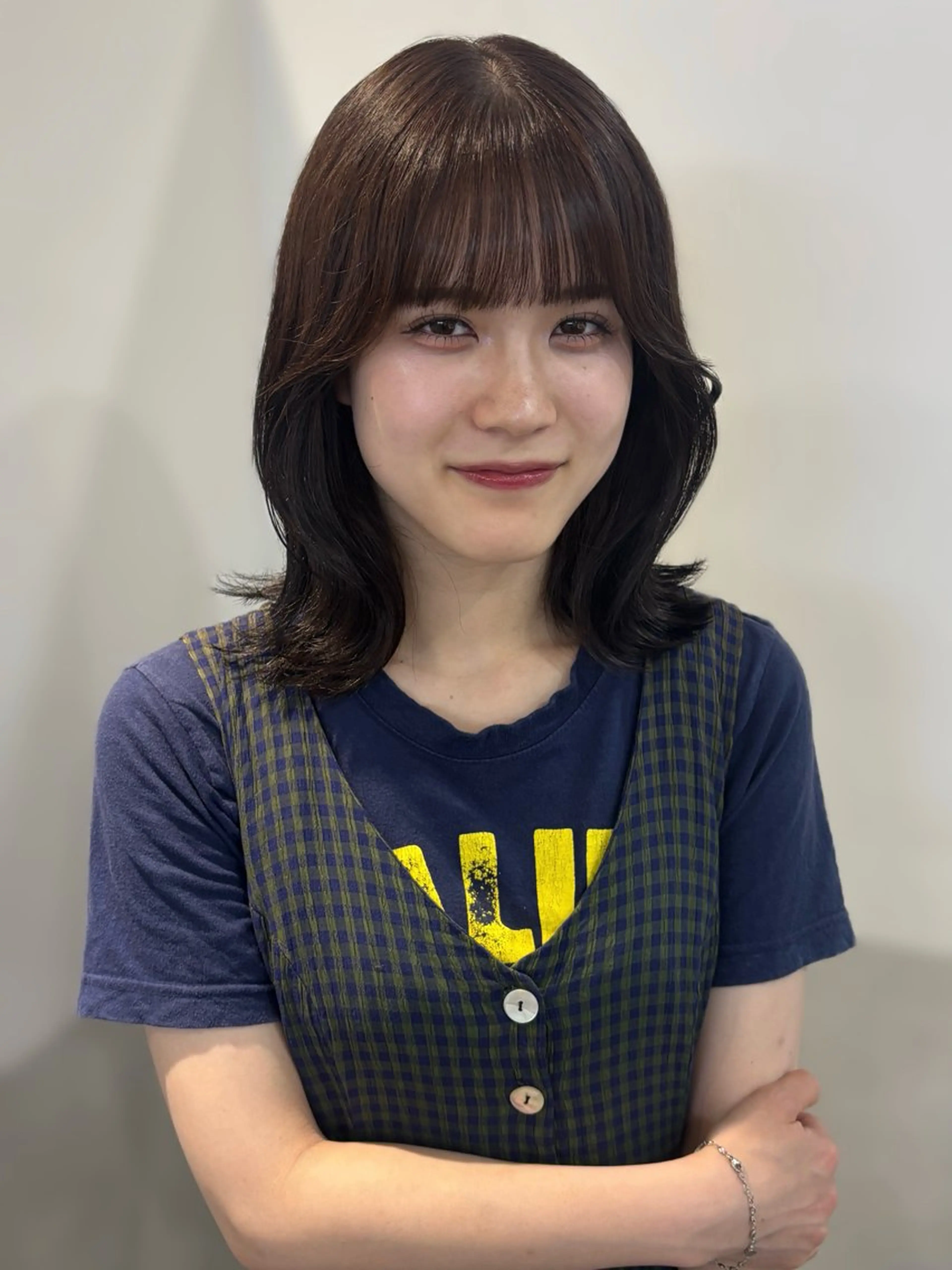 セミロング カラー 伸ばしかけ カット ヘアカラー トリートメント CHAINON×FeM#所属・名駅/sHiHo/透 明感カラー✨🎀/のヘアスタイル