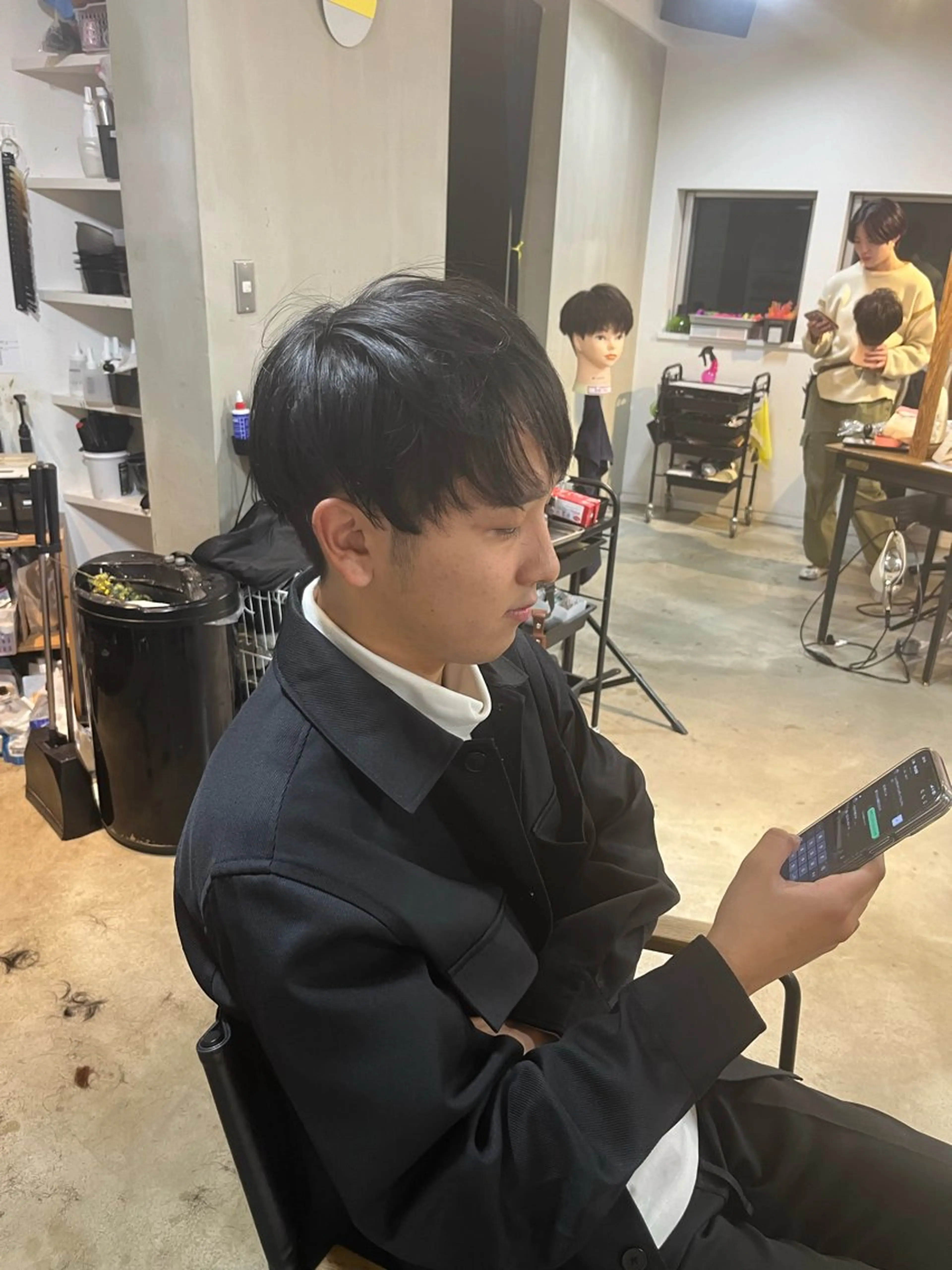 メンズ マッシュ 本木下朋花/髪質 改善×ダブルカラーのヘアスタイル