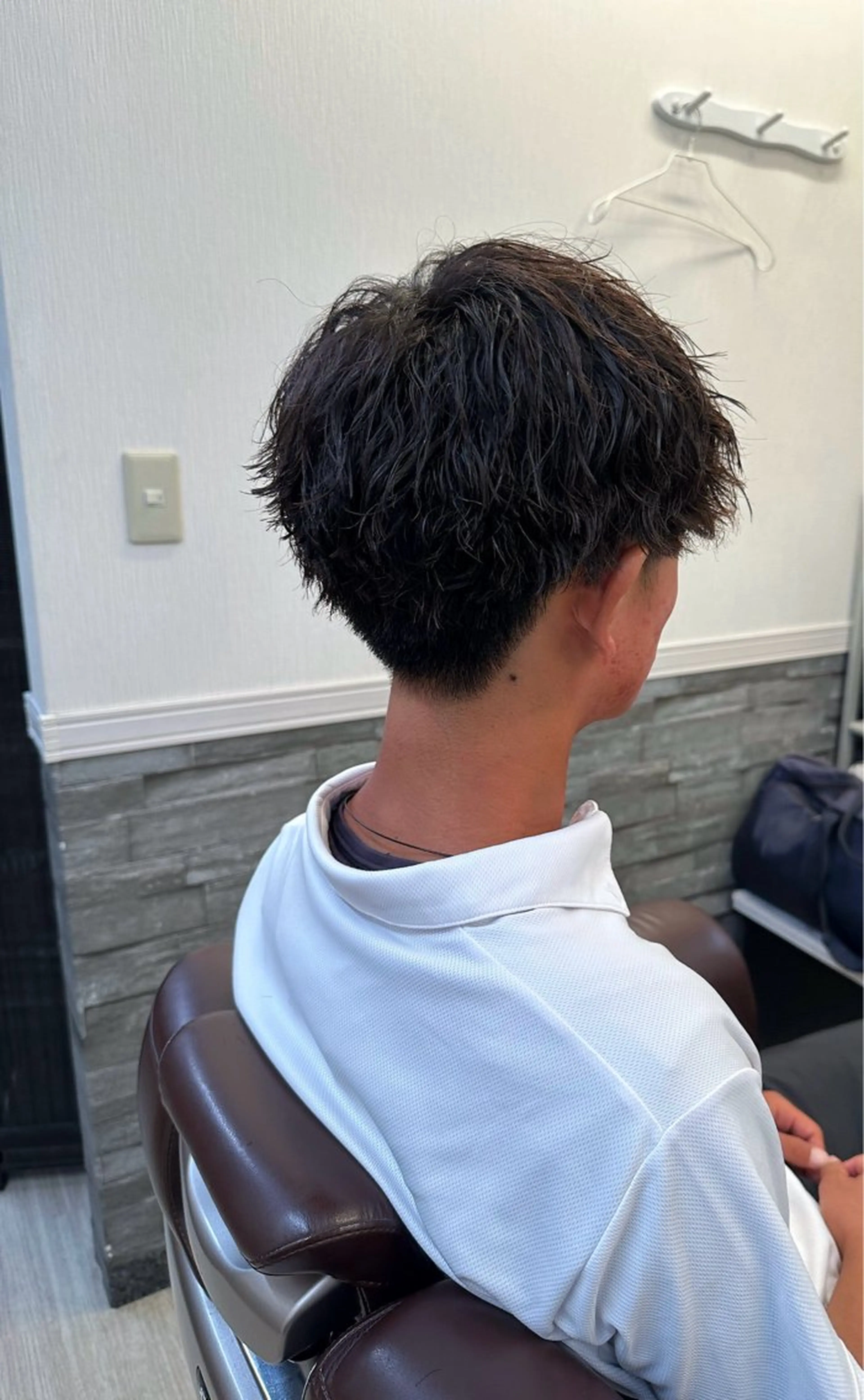 ショート パーマ 仲川 遼のヘアスタイル
