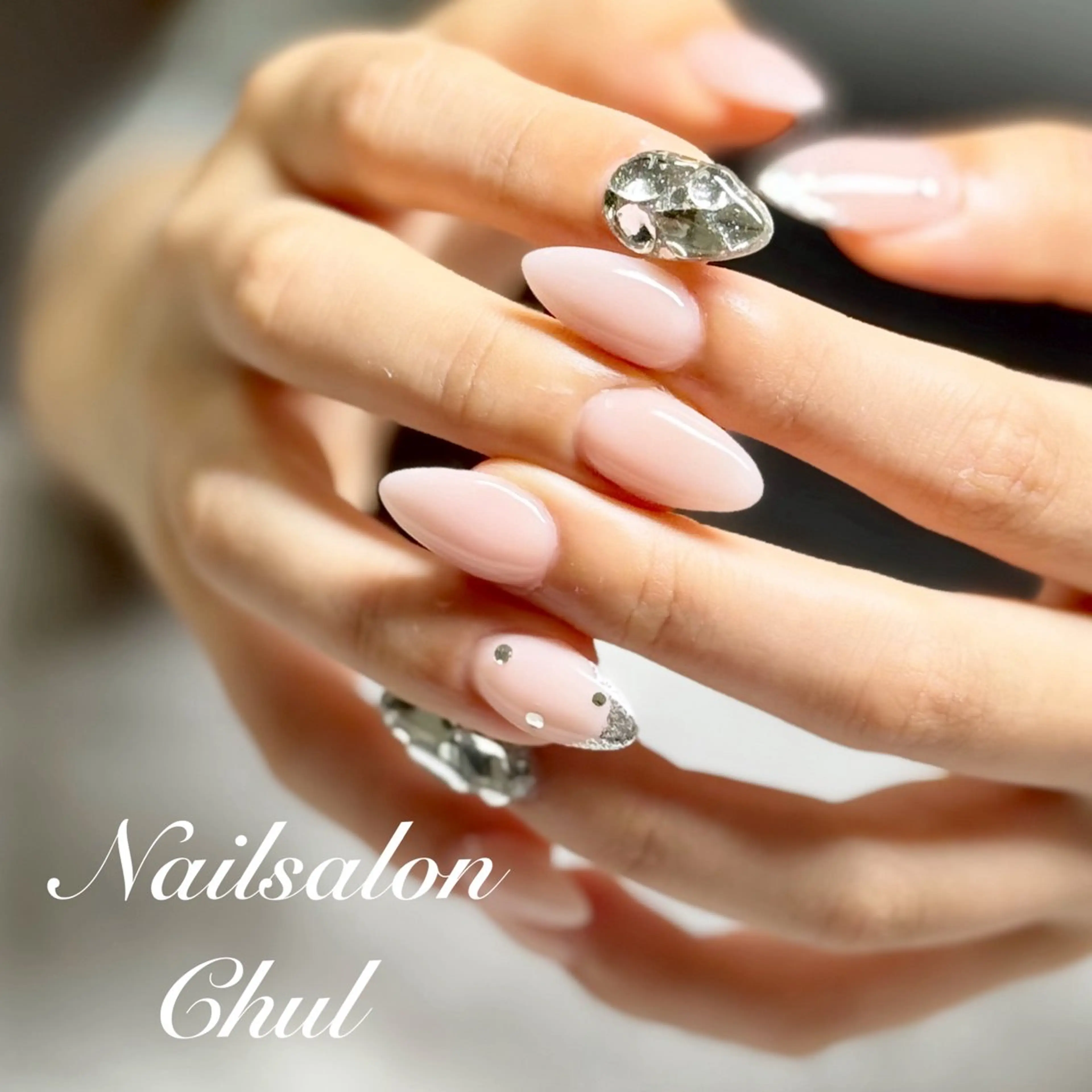 ネイル 長さ出し ハンドネイル ネイルサロン チュルのネイルデザイン