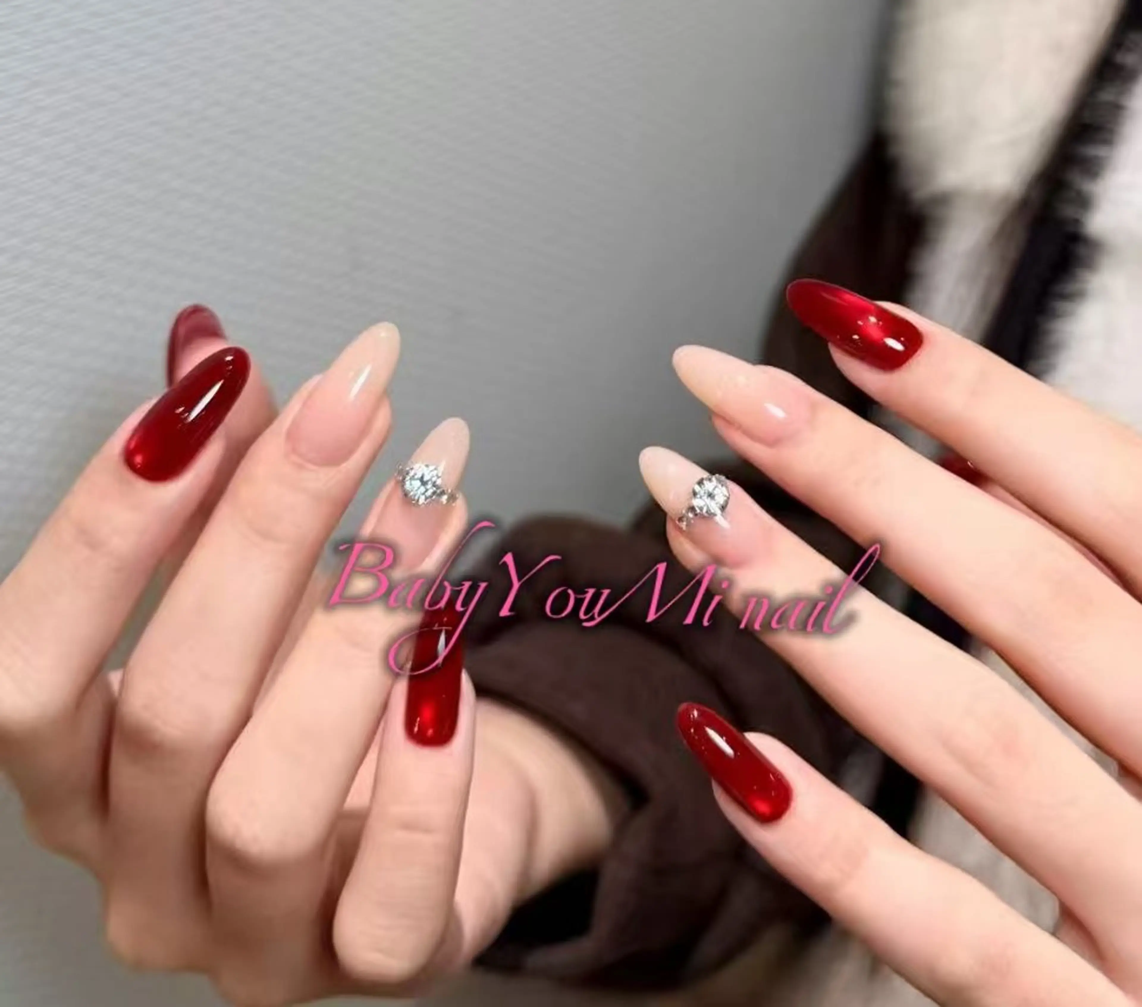 ネイル オーロラネイル 成人式 フットネイル フレンチネイル ジェルネイル ハンドネイル BabyYouMi ねねのネイルデザイン