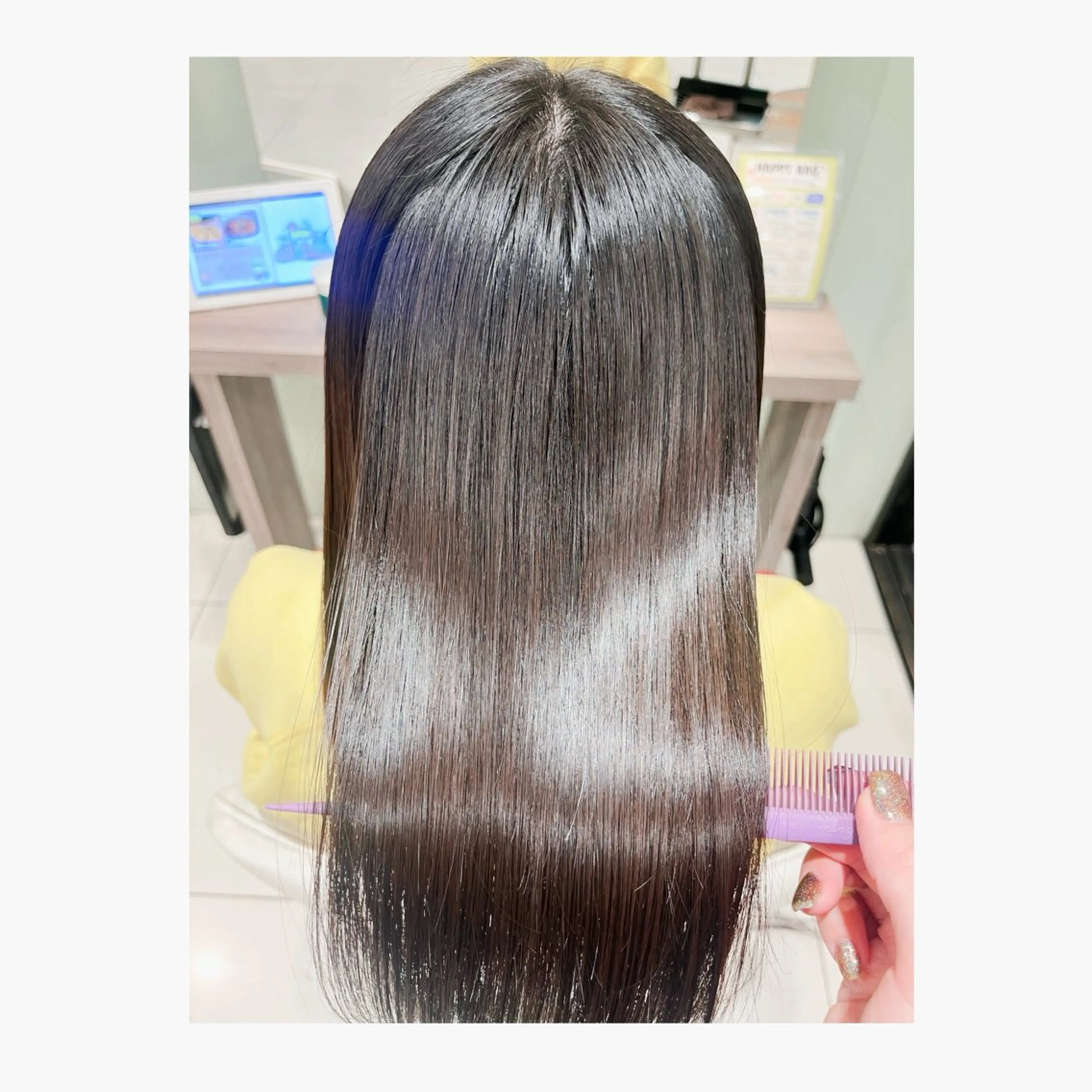 ロング カット 縮毛矯正 トリートメント 塚田 美幸のヘアスタイル