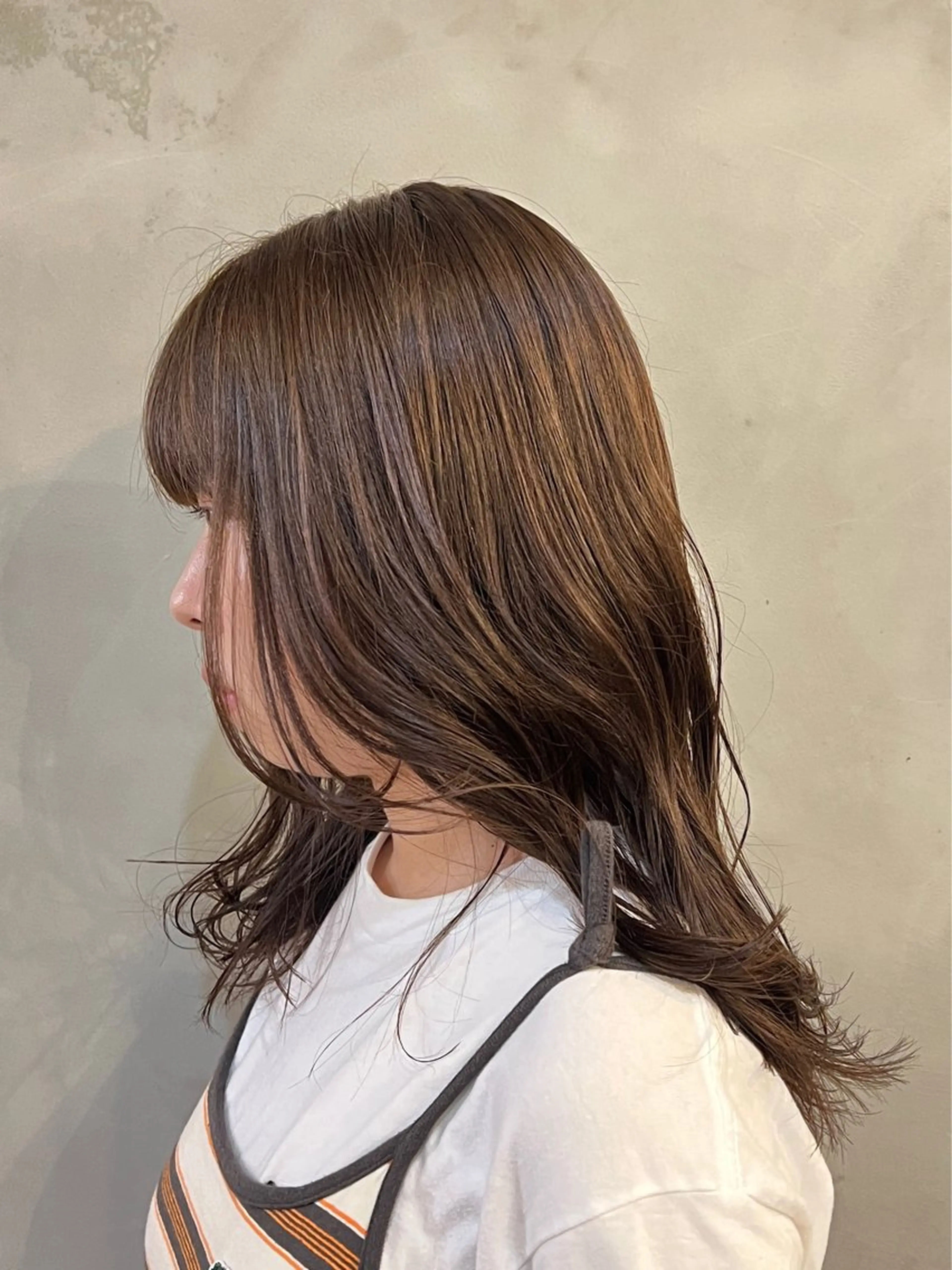 セミロング カラー 似合わせカット 🌿‬しゃらのヘアスタイル