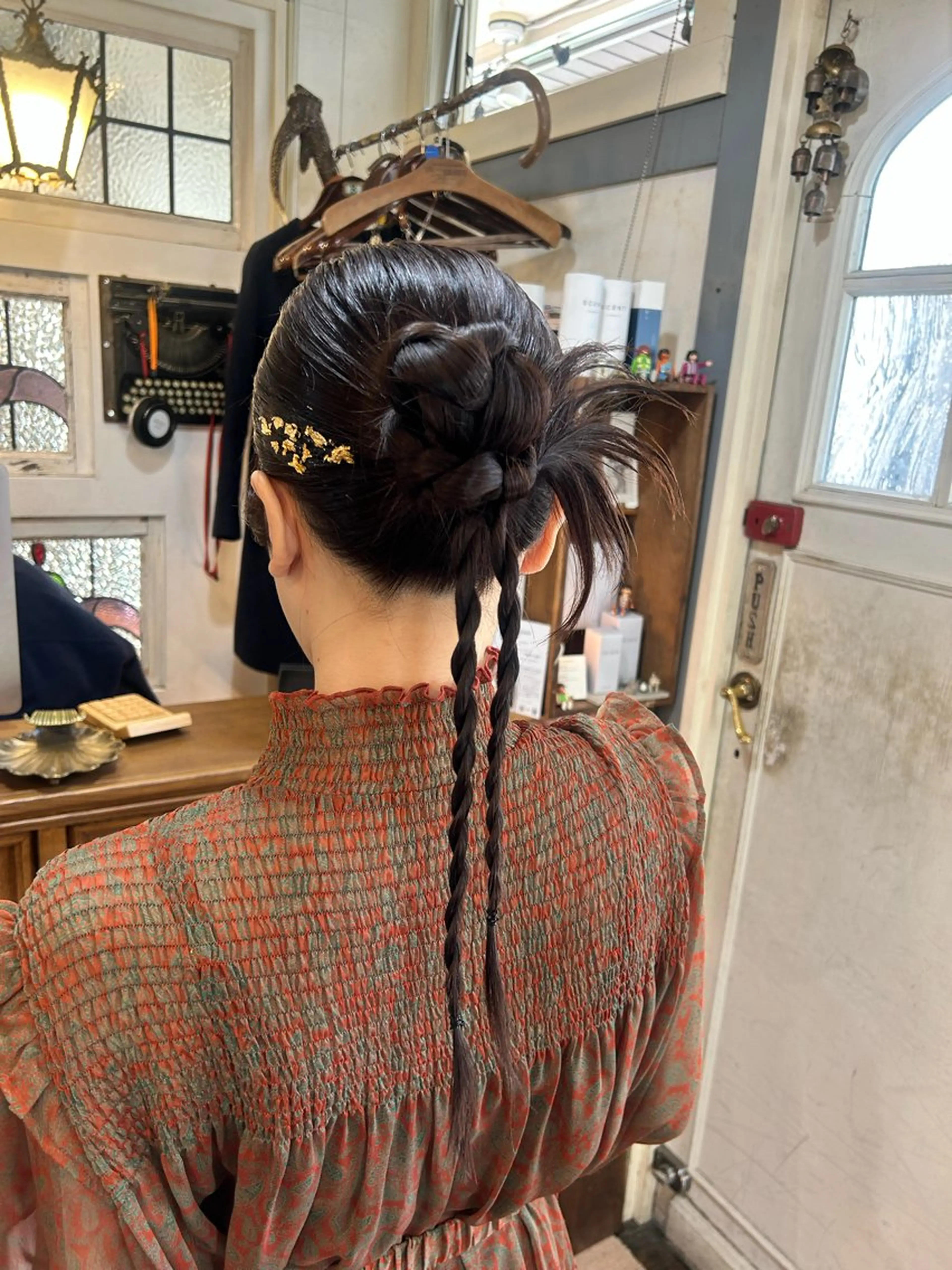 ロング ヘアアレンジ ヘアセット 清水千優/パーマ/透 明感カラー/メンズのヘアスタイル