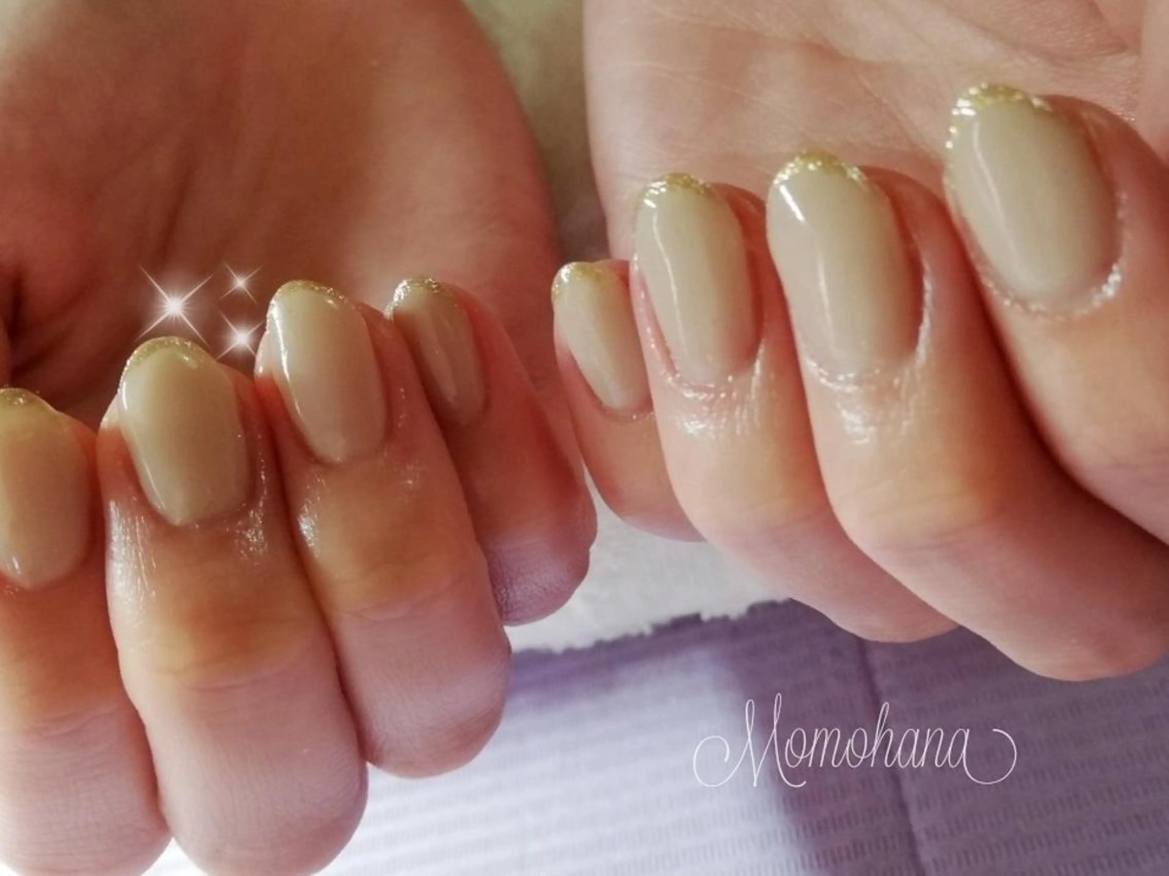 ネイル ラメ(グリッター) オフィスネイル momohana  のネイルデザイン