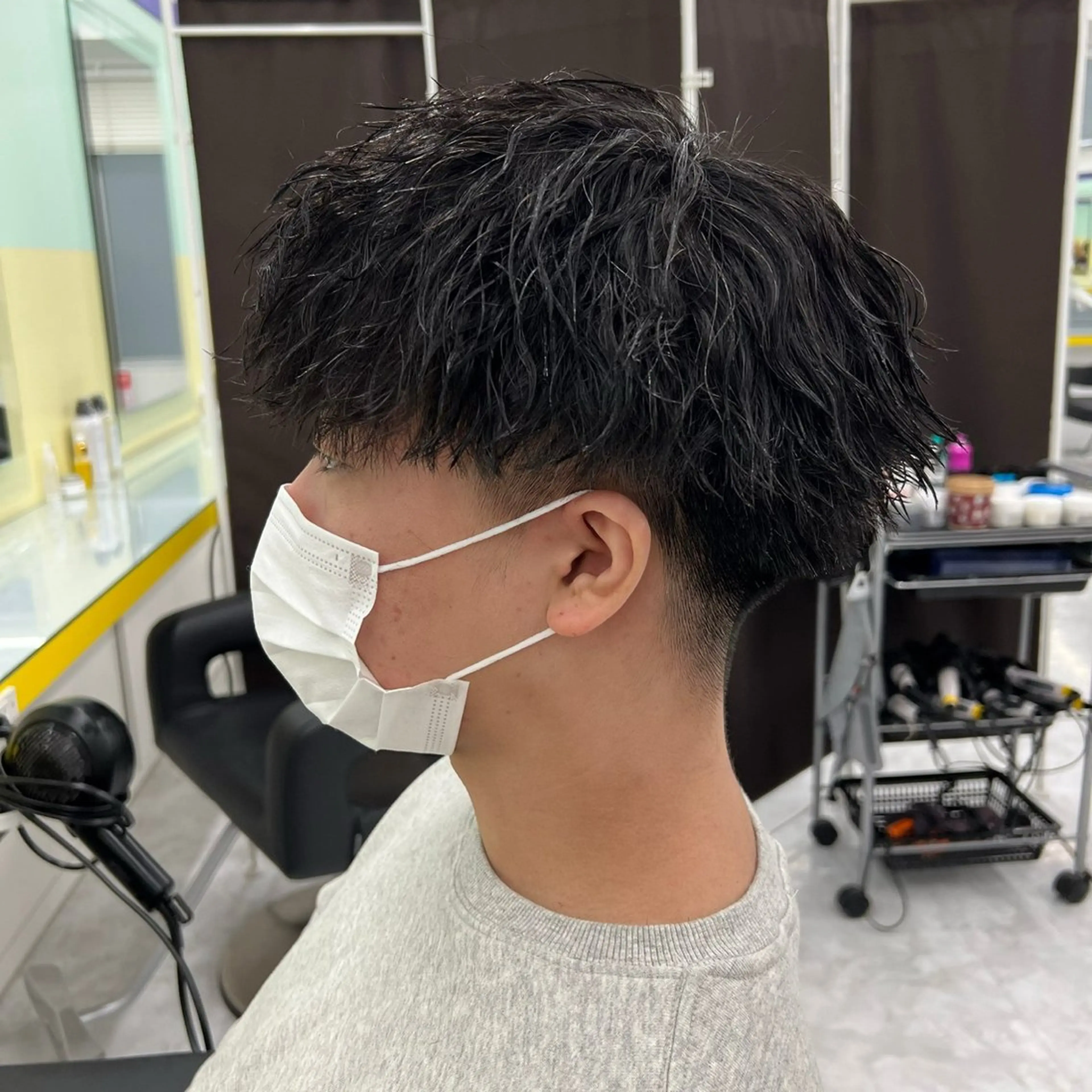 ショート カラー パーマ メンズ カット パーマ 韓国レイヤーカット /REIのヘアスタイル