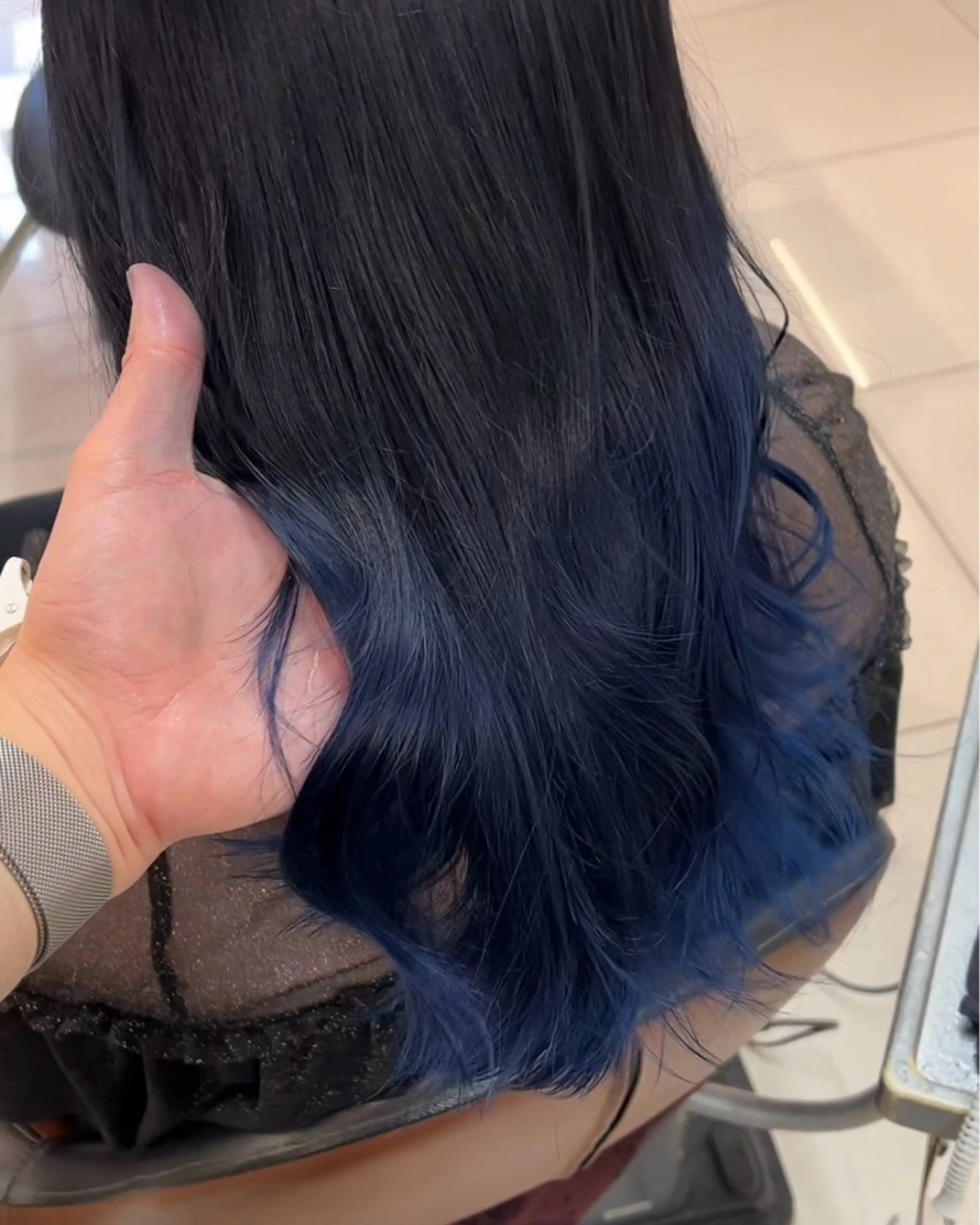 ミディアム カラー ブルーカラー 透明感カラー グラデーションカラー カット ヘアカラー トリートメント 透明感カラー/ ダブルカラー /ソラのヘアスタイル