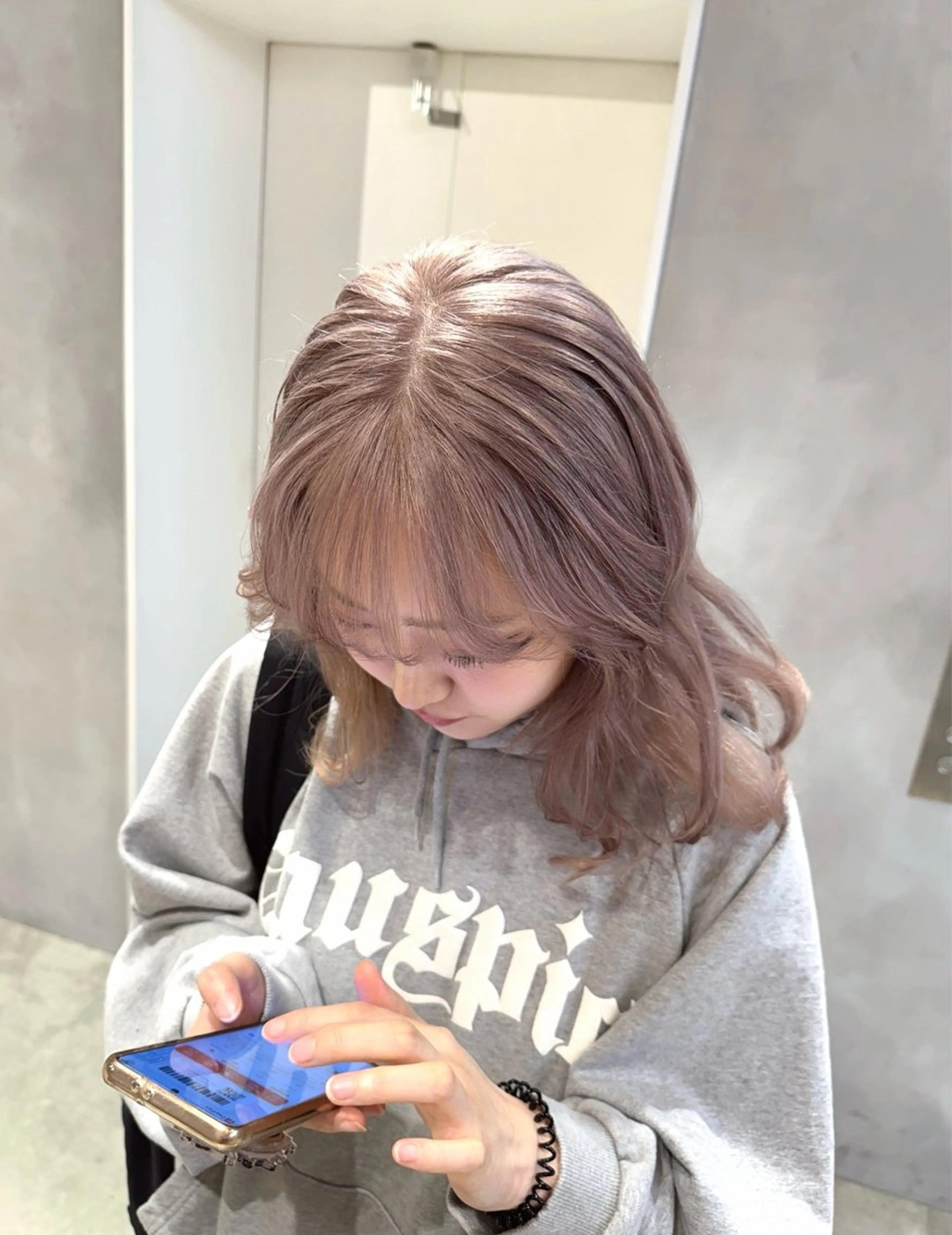 カラー ベージュカラー ブリーチ 透明感カラー ピンクカラー ピンクベージュ カット ヘアカラー トリートメント 透明感カラー✨艶髪 制作🌱山根あゆみのヘアスタイル