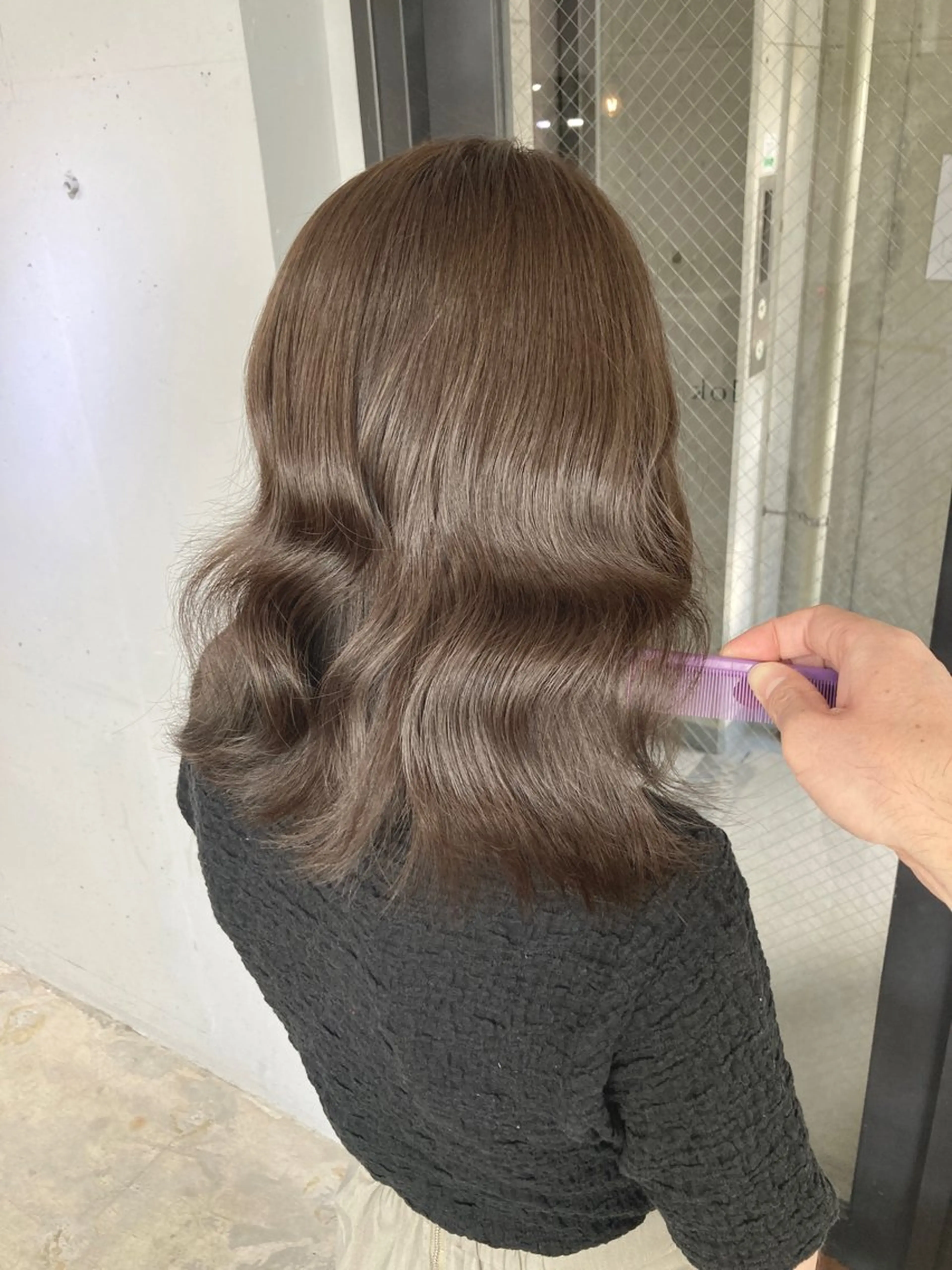 ミディアム カット ヘアカラー トリートメント 新井 広樹のヘアスタイル