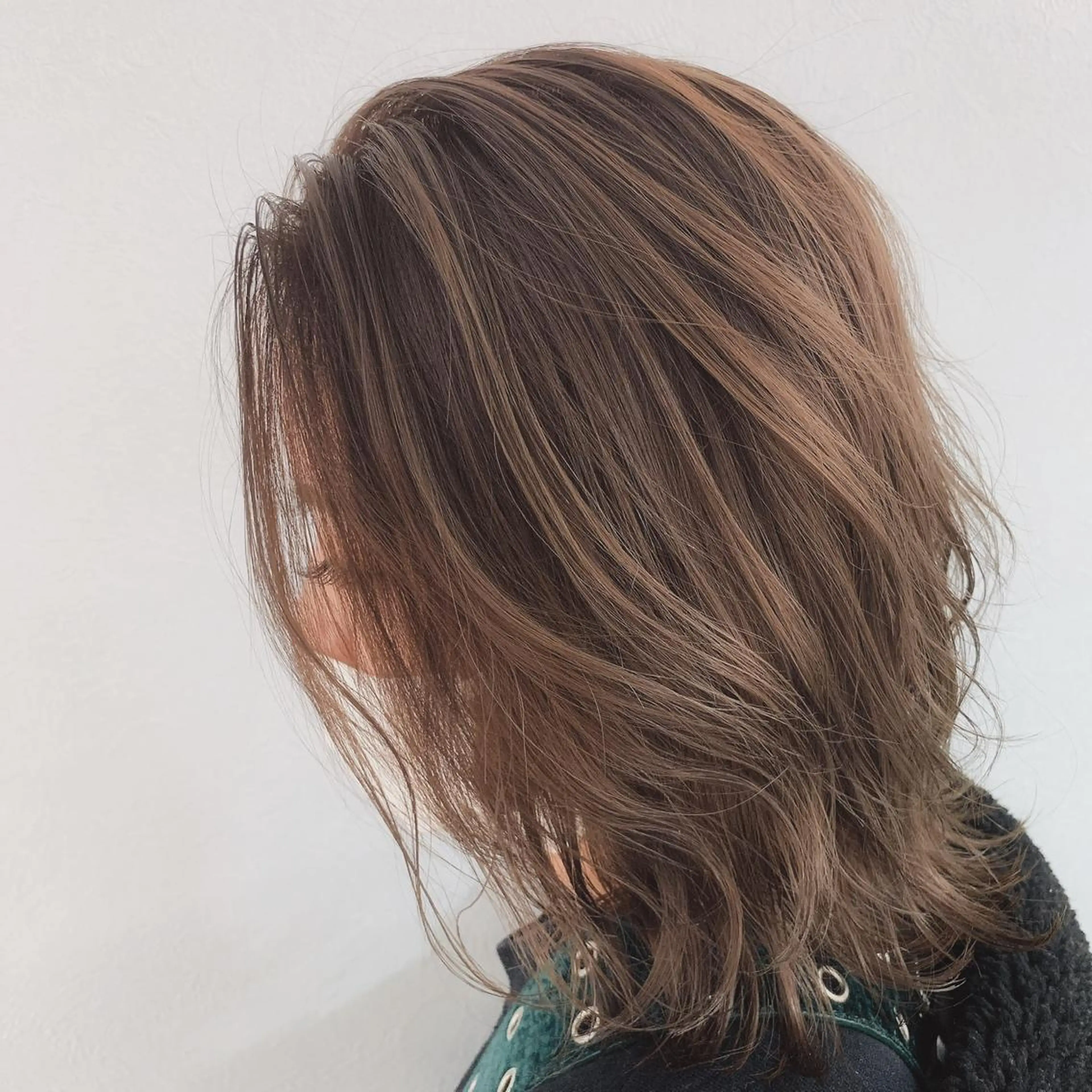 ミディアム カラー ブリーチなし/暖色/ 透明感/ririkaのヘアスタイル