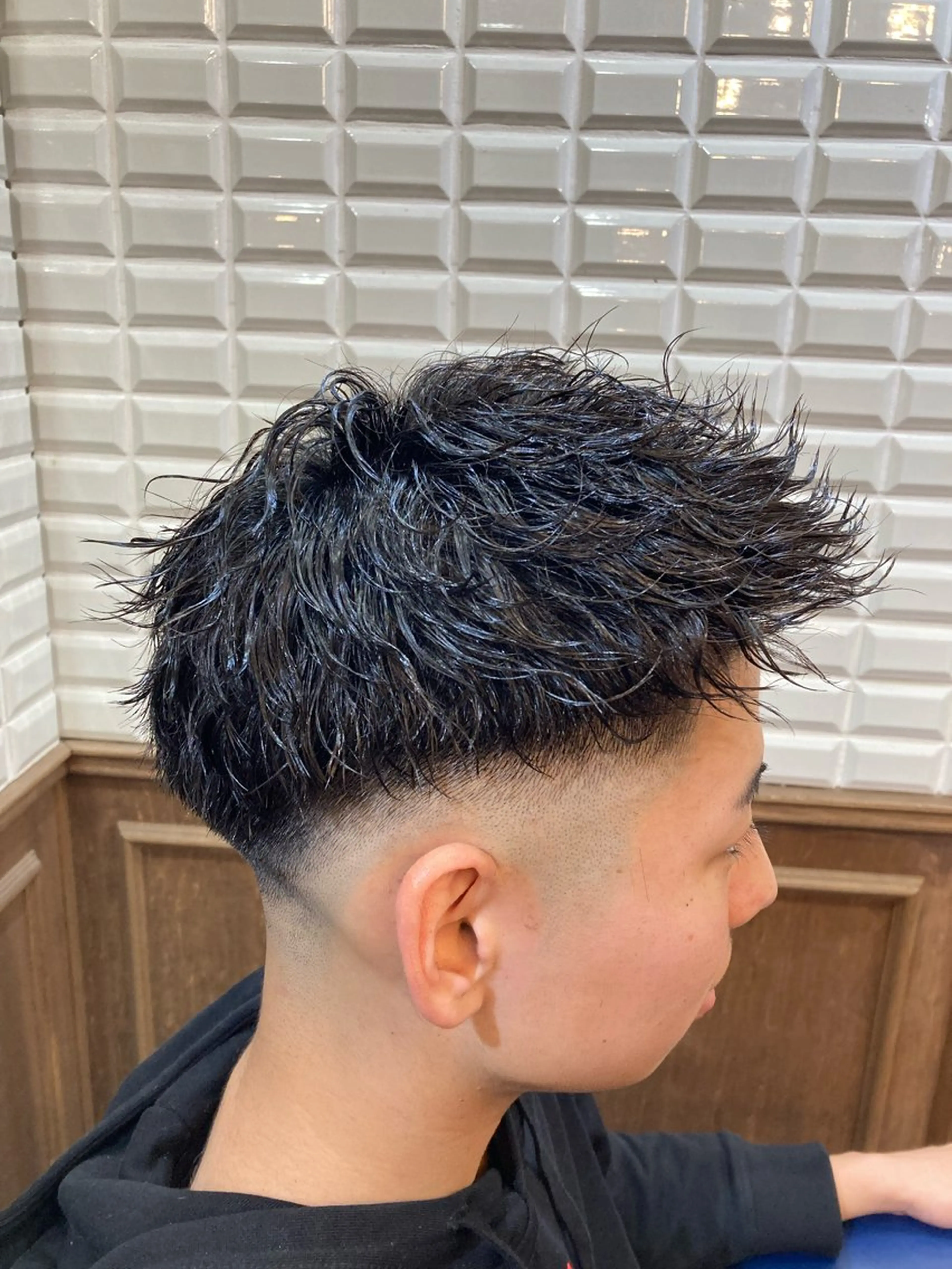 パーマ メンズ フェードカット メンズパーマ ツイストスパイラルパーマ スパイラルパーマ ルピナス中田店長 山口大地のヘアスタイル