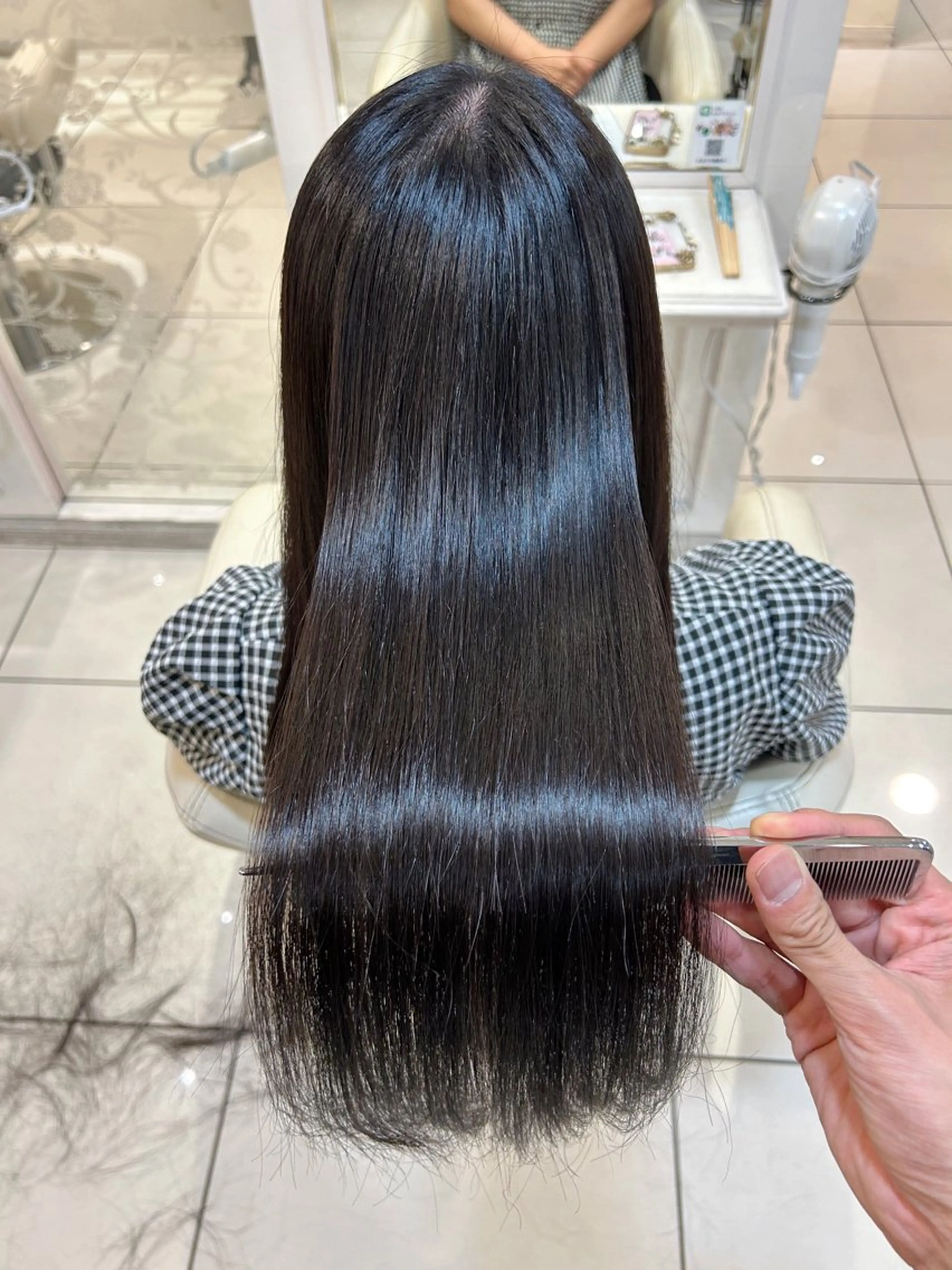 セミロング 縮毛矯正 高橋 佑のヘアスタイル